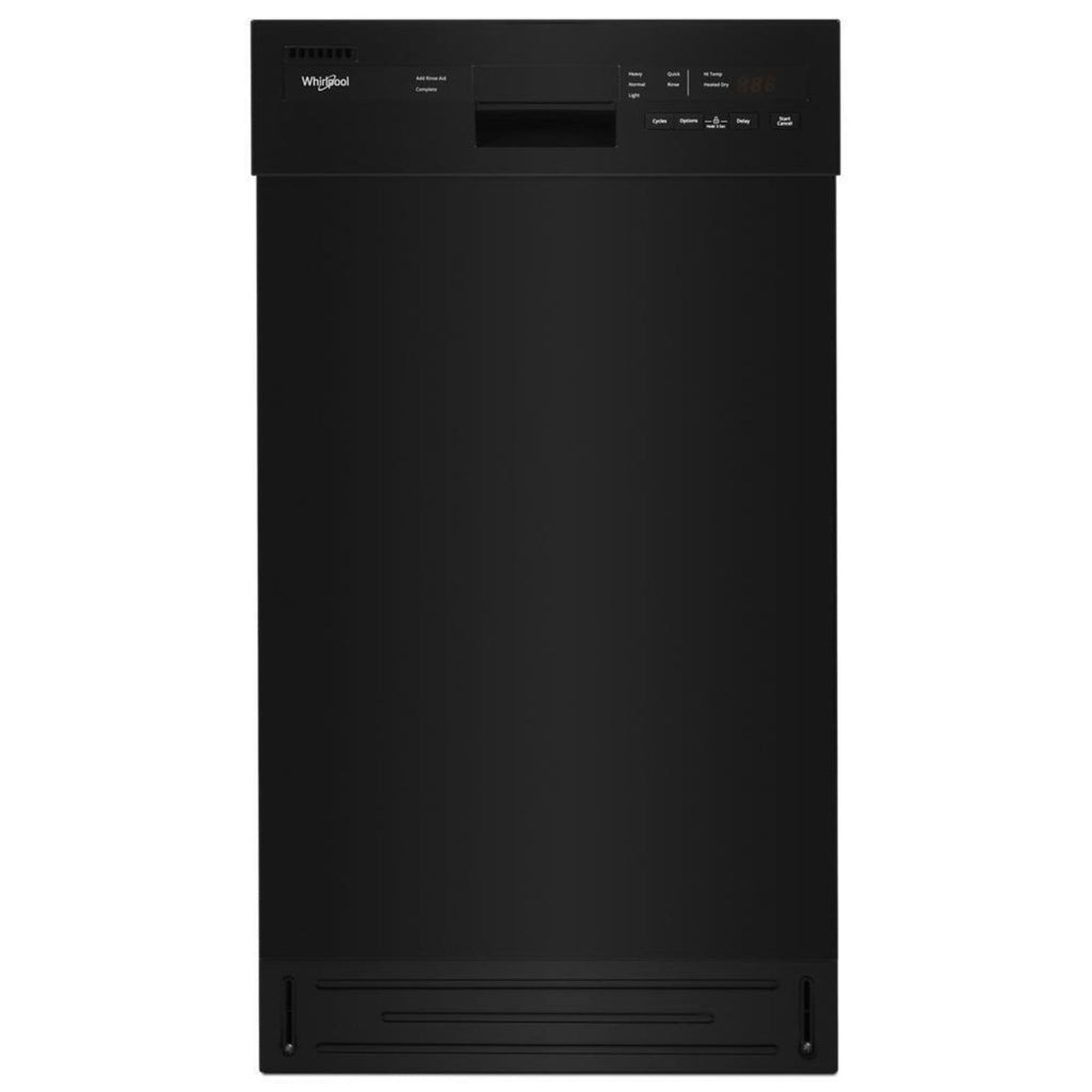 WHIRLPOOL Small-Space Compact Dishwasher with in Stainless Steel Tub Black - WDPS5118PB