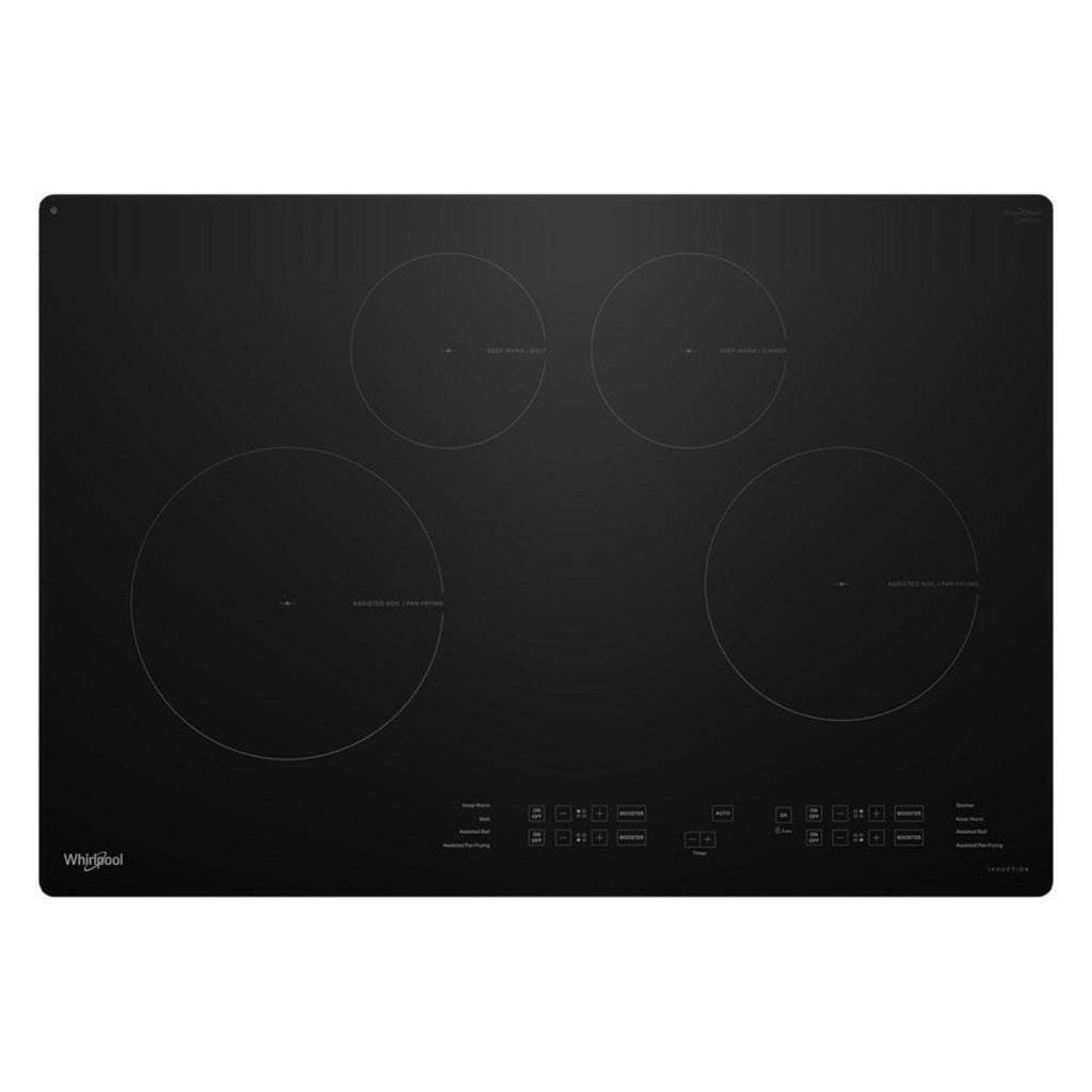 WHIRLPOOL 30" Induction Cooktop with WipeClean Coating - 4 Elements Black - WCIT6030SB