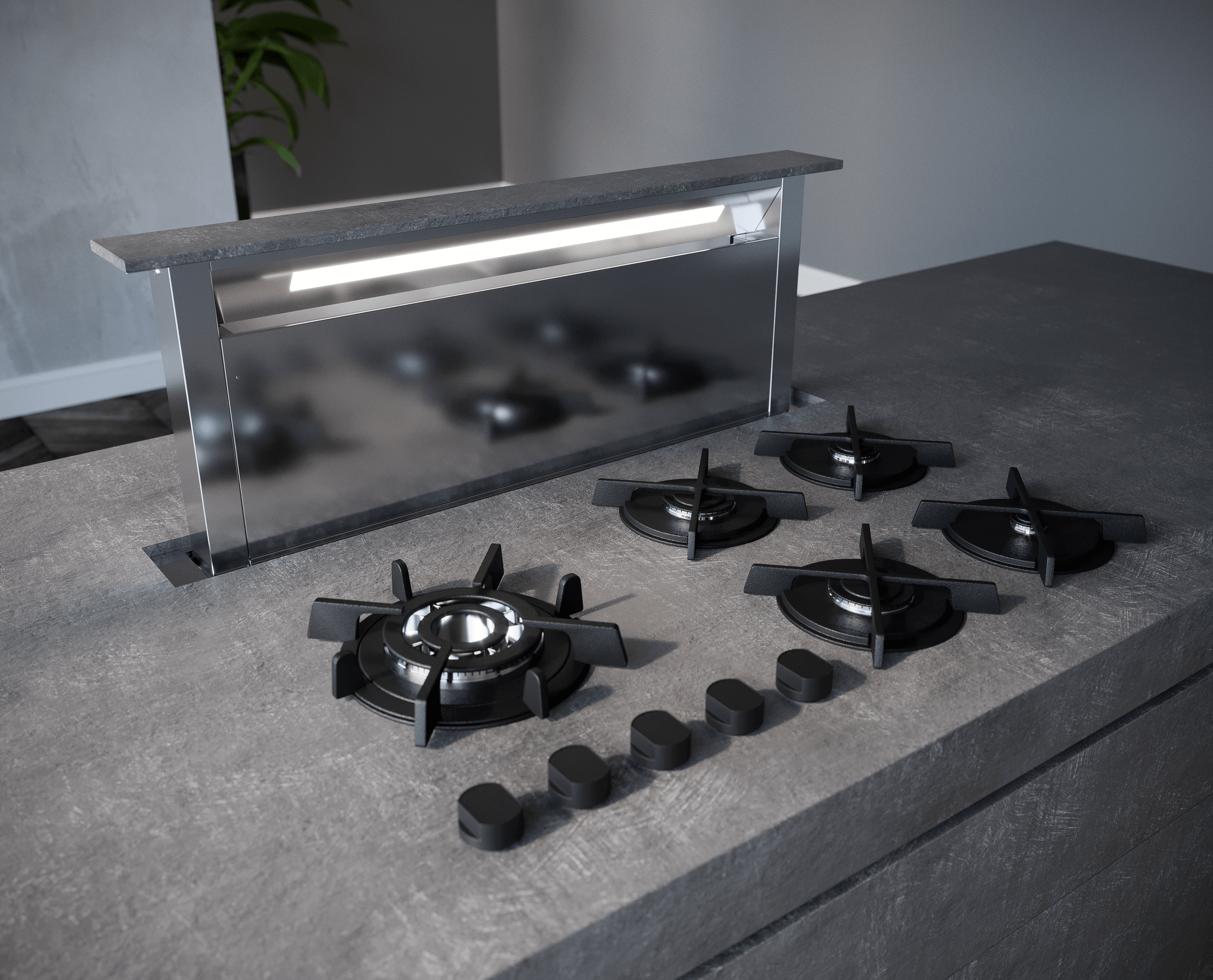 SIRIUS HOODS SUDD2LSTONE48 Downactive Series SUDD2L-STONE 48" Downactive Range Hood - SUDD2LSTONE48