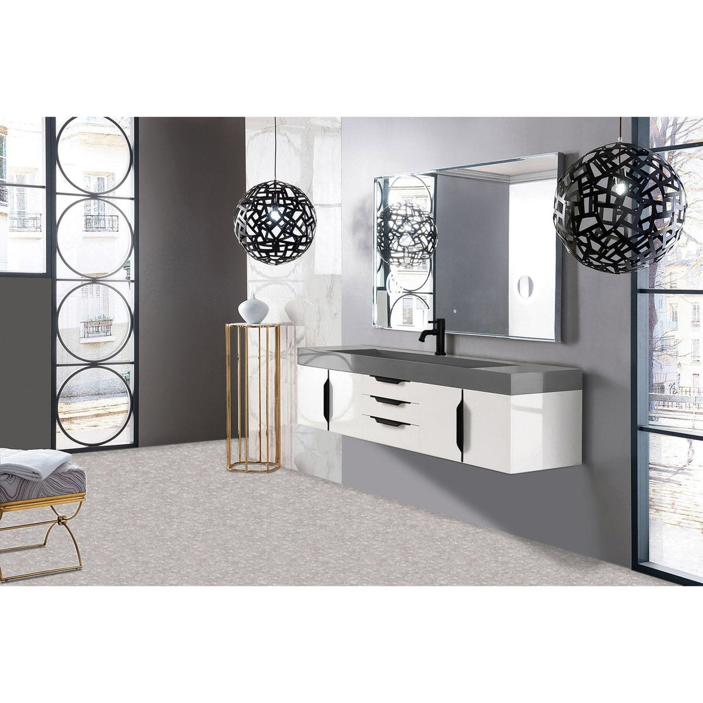 James Martin Vanities Mercer Island 72" Single Vanity - 389-V72S-AGR-G-DGG