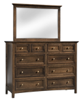 QW Amish Millcraft Albany High Dresser w/ Optional Mirror - MBA66DR