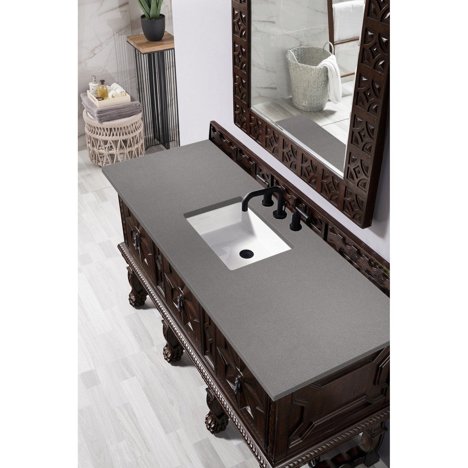 James Martin Vanities Balmoral 60" Single Vanity Cabinet - 150-V60S-ANW-3AF