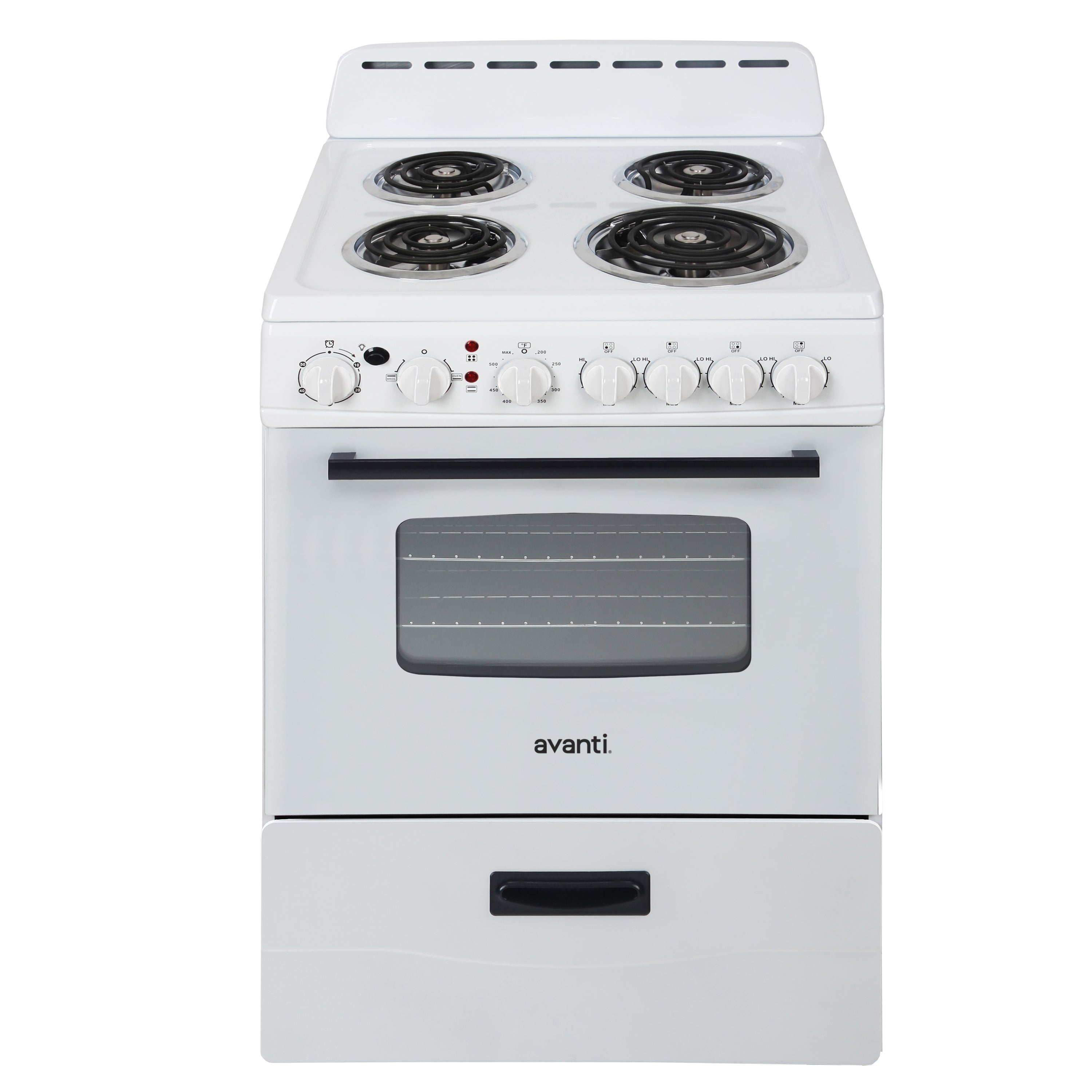 Avanti 24" Electric Range Oven with Framed Glass Door - ERU240P0W