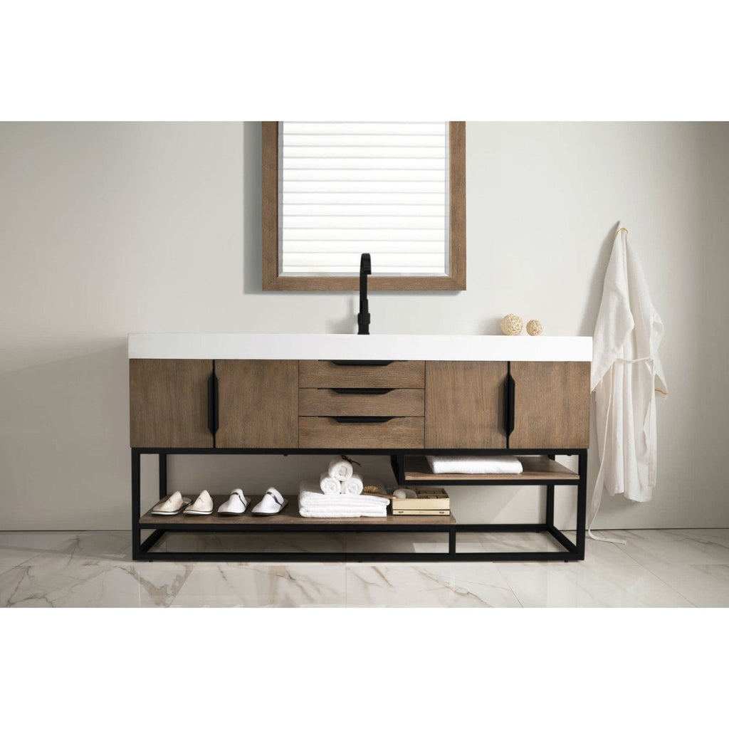 James Martin Vanities Columbia 72" Single Vanity - 388-V72S-AGR-MB-DGG
