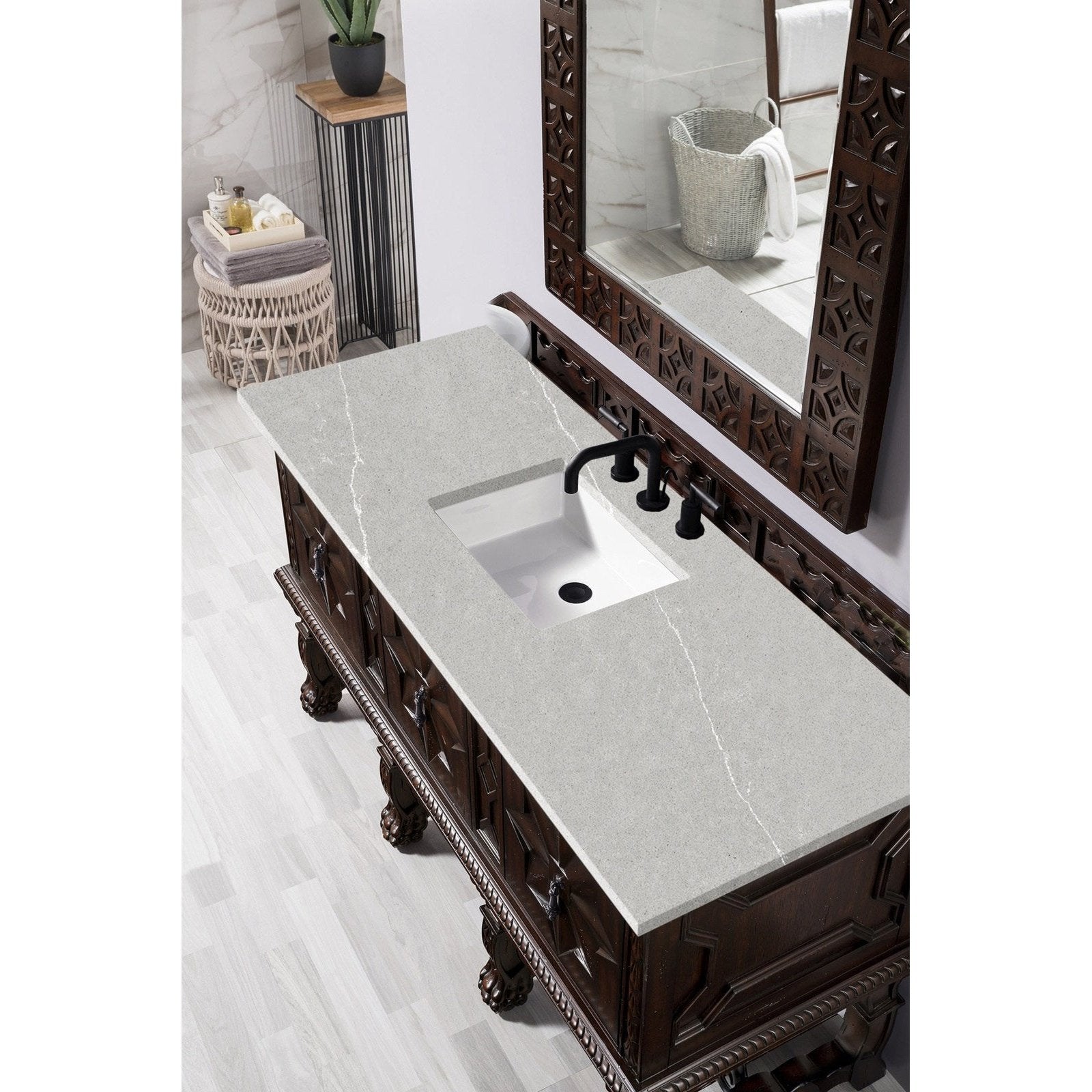 James Martin Vanities Balmoral 60" Single Vanity Cabinet - 150-V60S-ANW-3AF