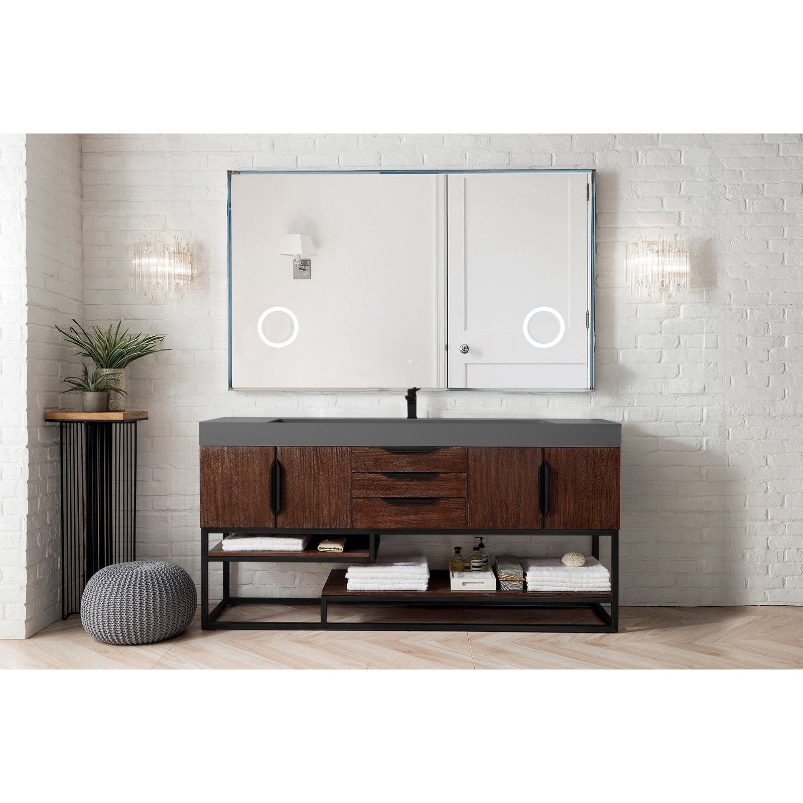 James Martin Vanities Columbia 72" Single Vanity - 388-V72S-AGR-MB-DGG