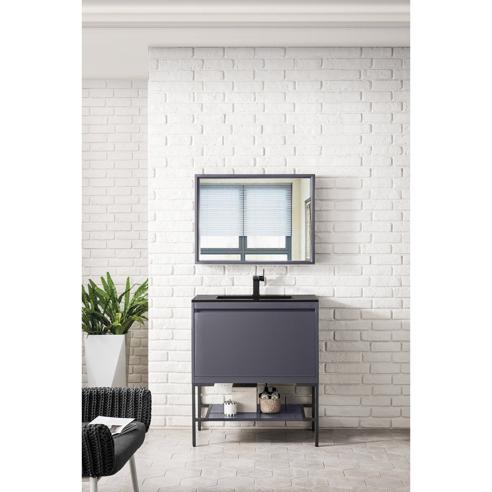 James Martin Vanities Milan 31.5" Single Vanity Cabinet - 801V31.5GWRGDCHB