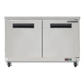 Maxx Cold Double Door Undercounter Refrigerator, 60.3"W, 15.5 cu. ft. Storage Capacity, in Stainless Steel - MXCR60UHC