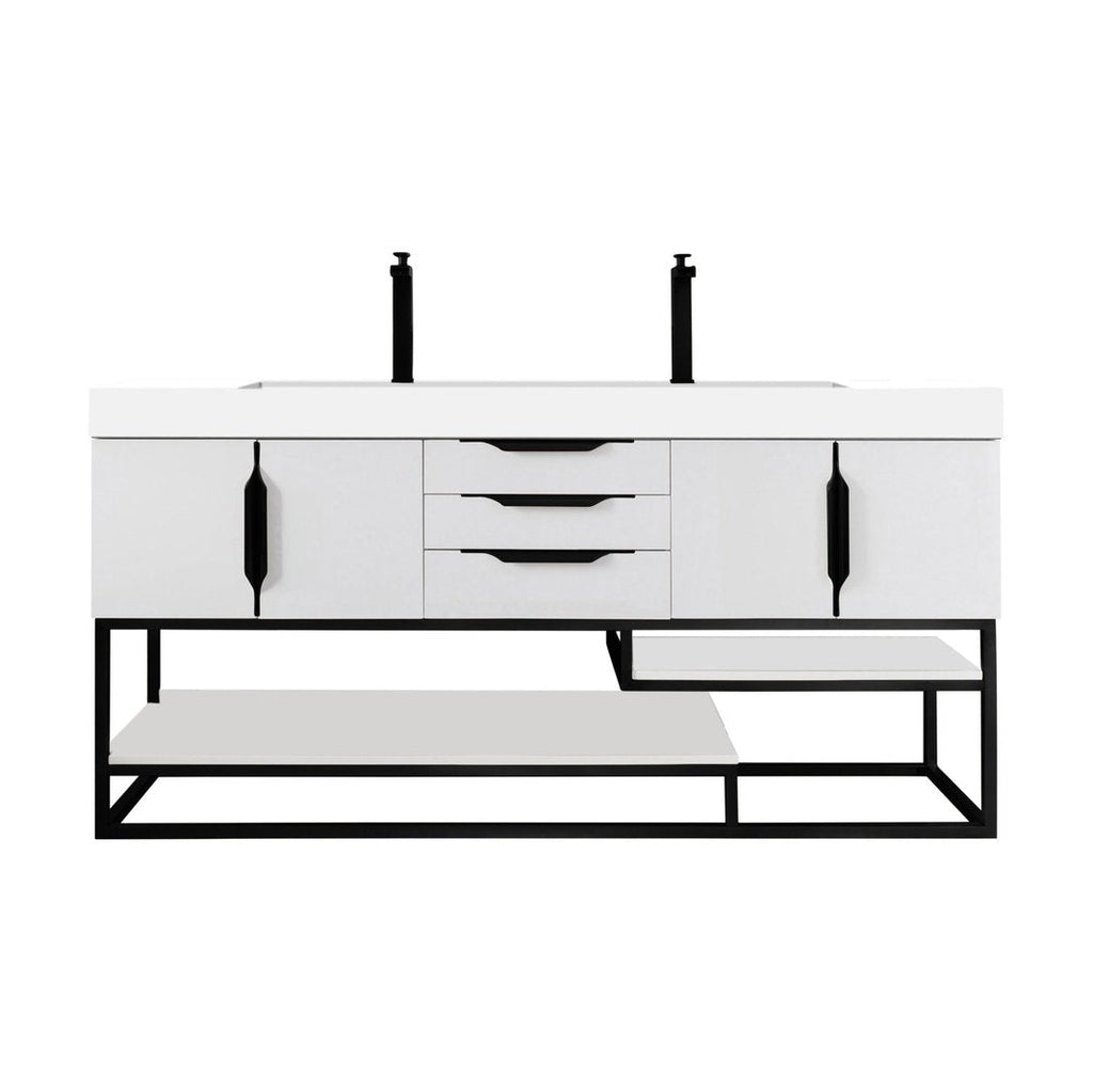 James Martin Vanities Columbia 72" Double Vanity - 388-V72D-AGR-MB-DGG