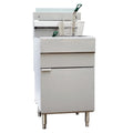 Omcan Natural Gas 70 lb. Stainless Steel Floor Fryer - 150,000 BTU - Omcan-46021