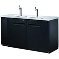Omcan Kegerator 60" 2 Towers 2 Taps Beer Dispenser (2) 1/2 Keg Capacity - Omcan-50064