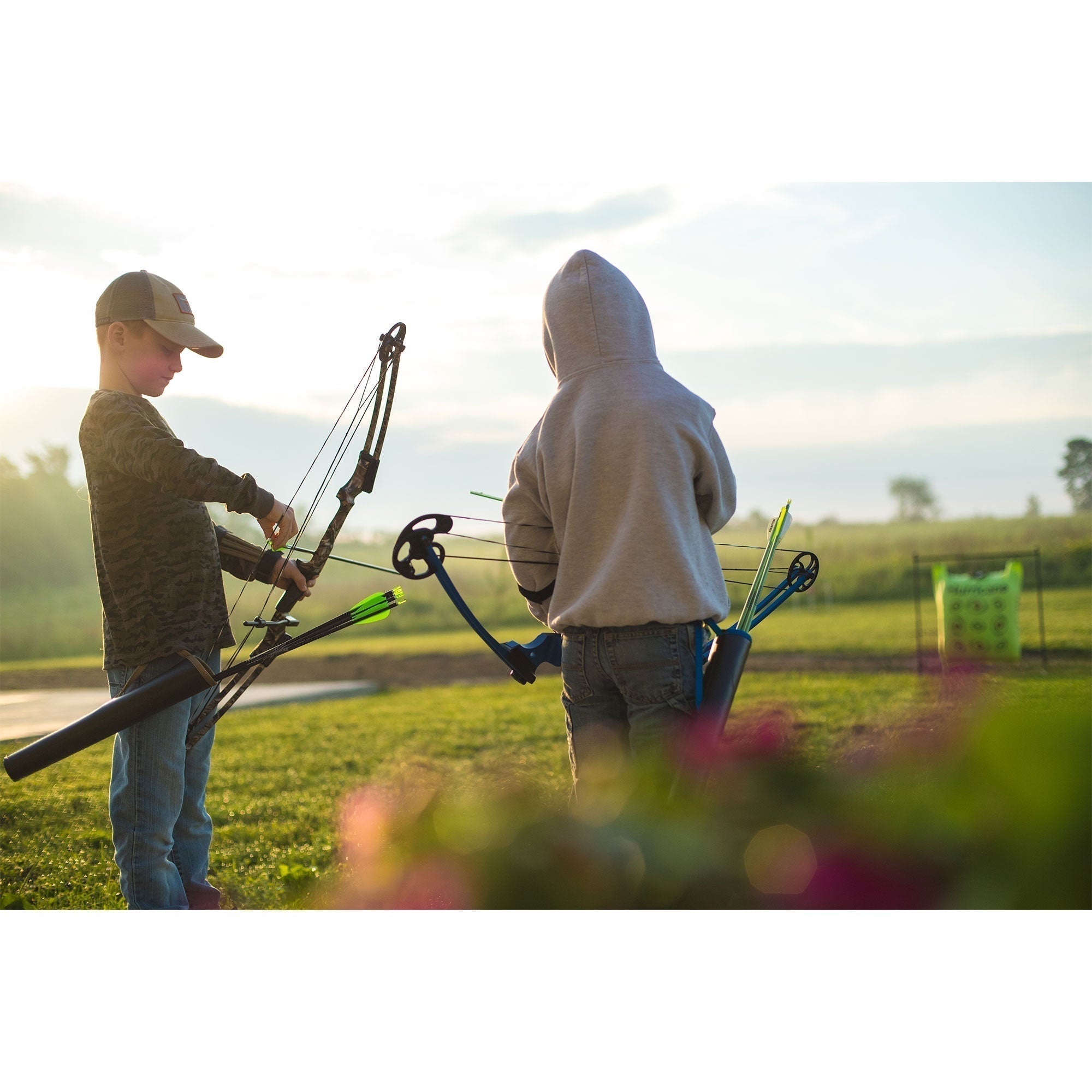 Genesis Archery Compound Bow Adjustable Sizing for Left Handed, Green (2 Pack) - 323630