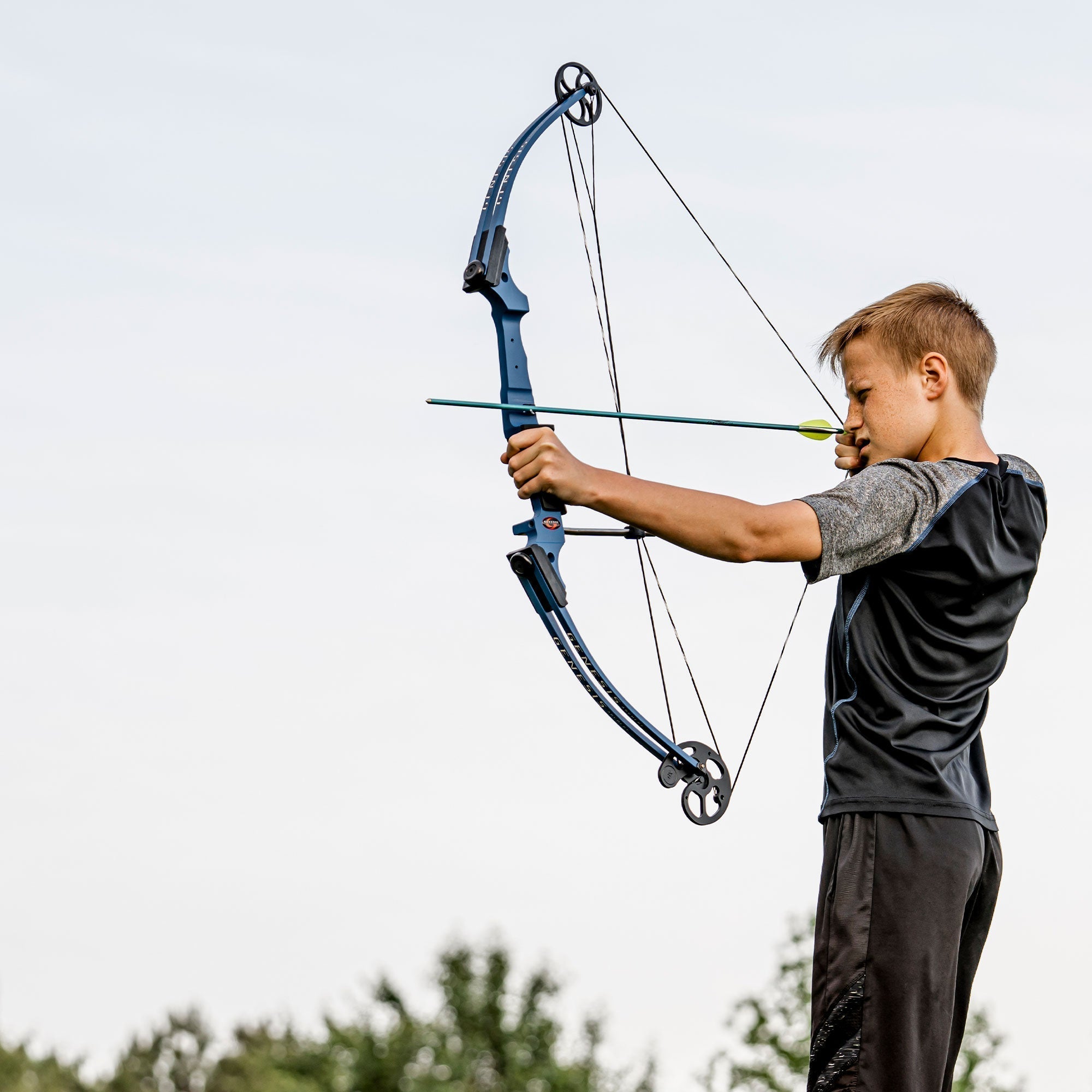 Genesis Archery Compound Bow Adjustable Sizing for Right Handed, Blue (4 Pack) - 323636