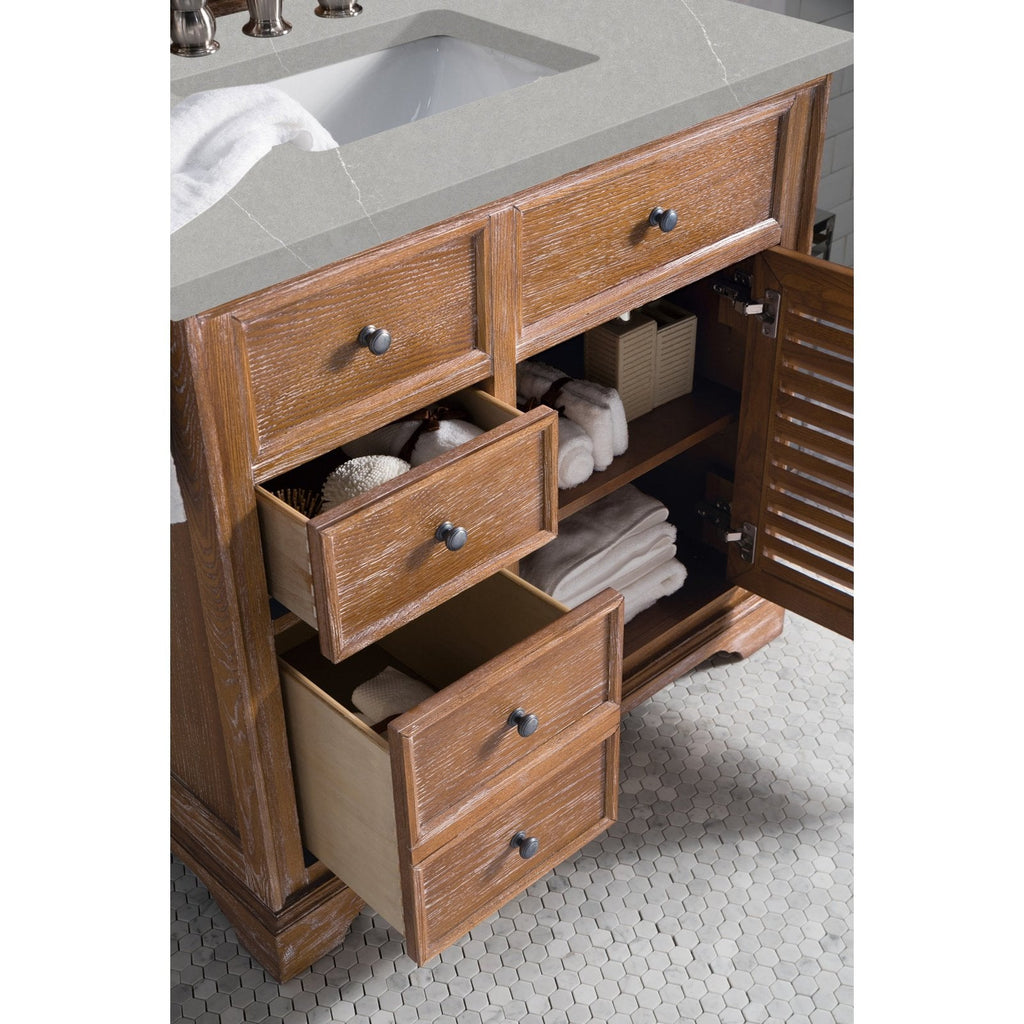 James Martin Vanities Savannah 36" Driftwood Single Vanity - 238-104-5511-3AF