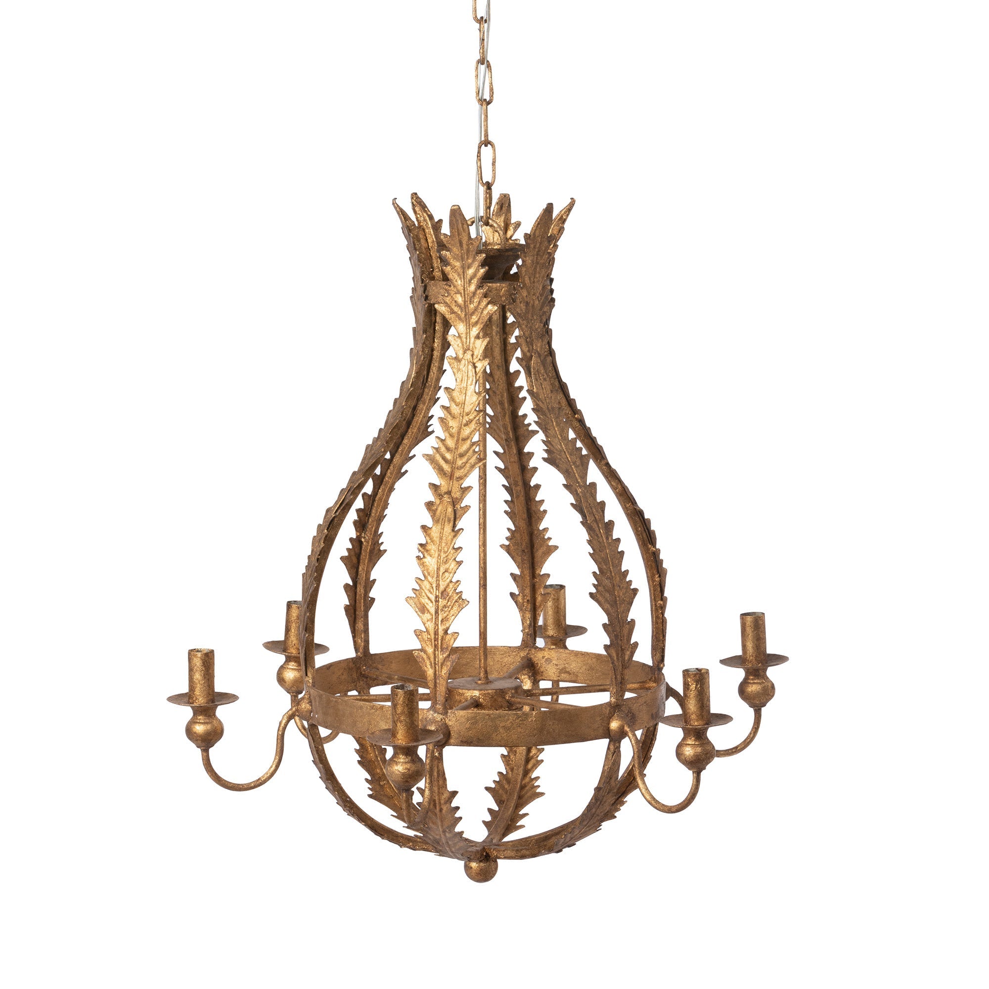 Park Hill Collection St. Augustine Chandelier - Exquisite Gold Spanish Revival Fixture with Hand-Finished Filigree Design - ELH26159
