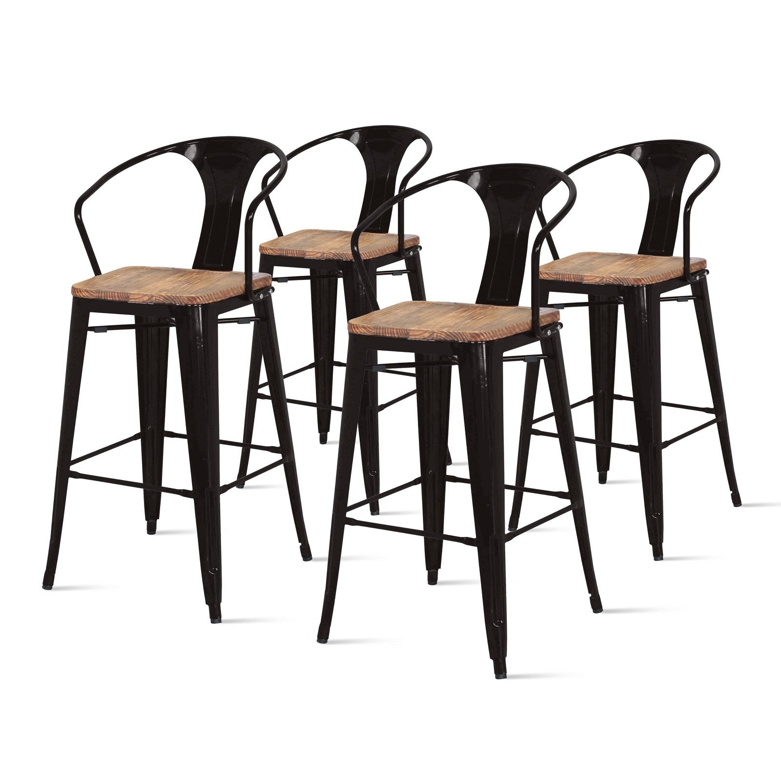New Pacific Direct Metropolis Metal Bar Stool, (Set of 4) -  938544-B