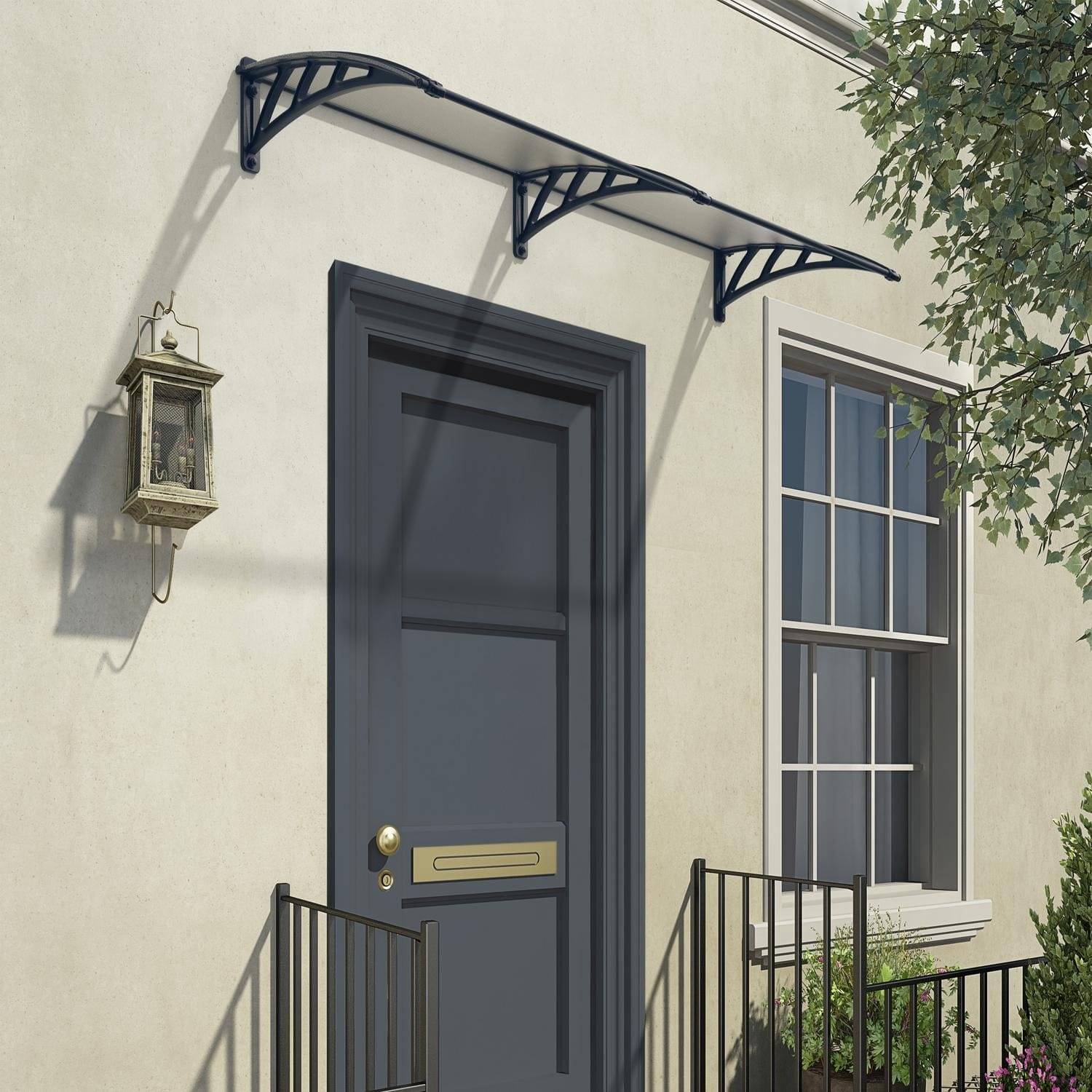 Palram - Canopia | Neo 2360 8x3 ft Awning - Gray/Clear - HG9567