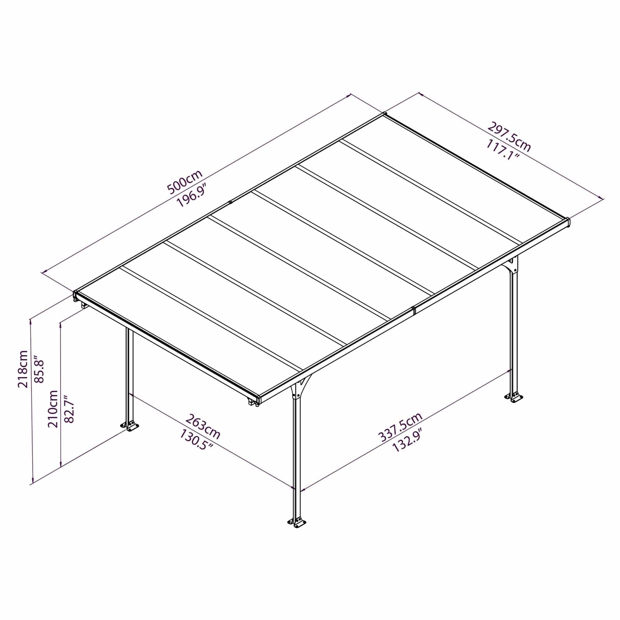 Palram - Canopia | 10x16 ft Verona Carport - HG9135