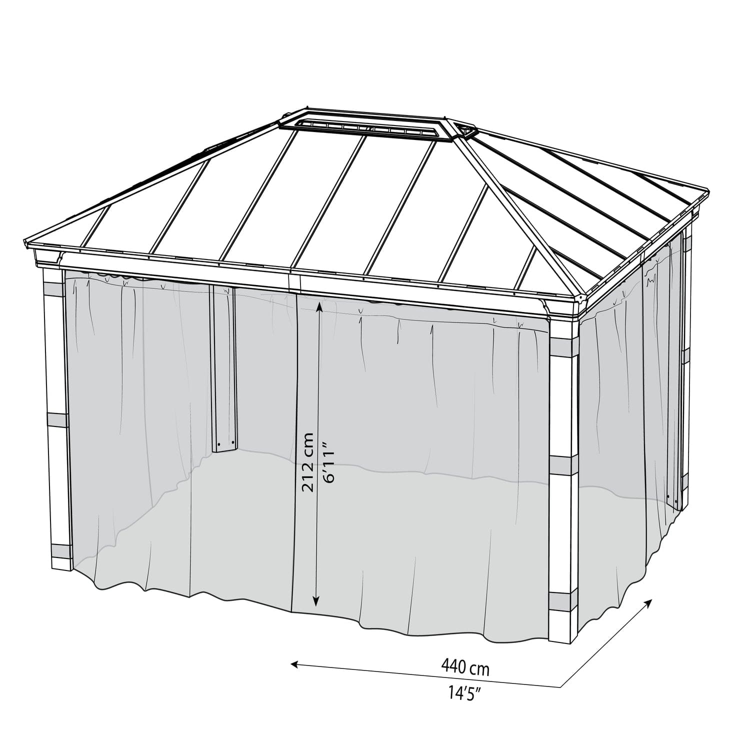 Palram - Canopia | Dallas 4900 12ft x16 ft Netting Set - HG2009