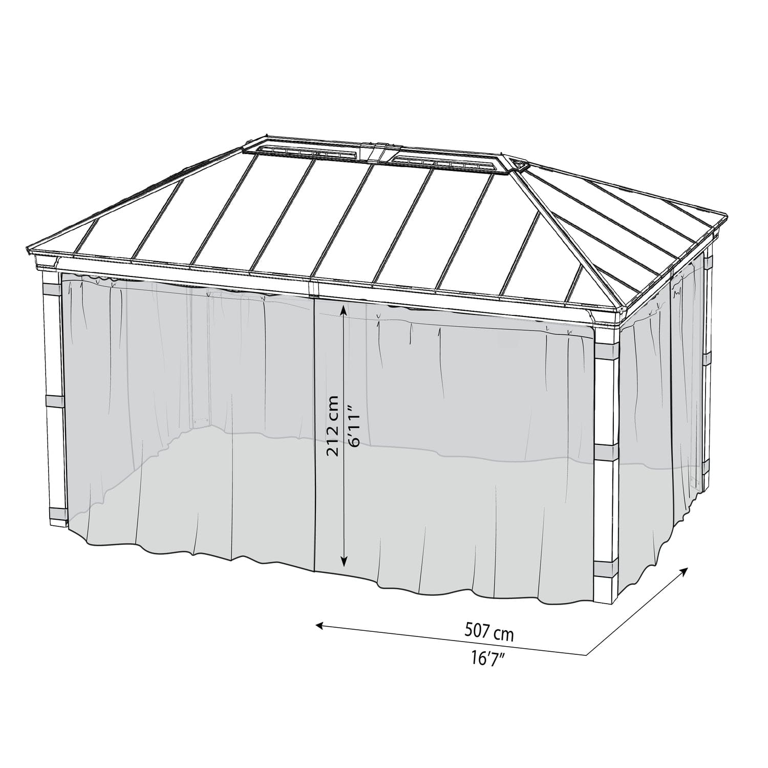 Palram - Canopia | Dallas 6100 12x20 Ft Netting Set - HG2010
