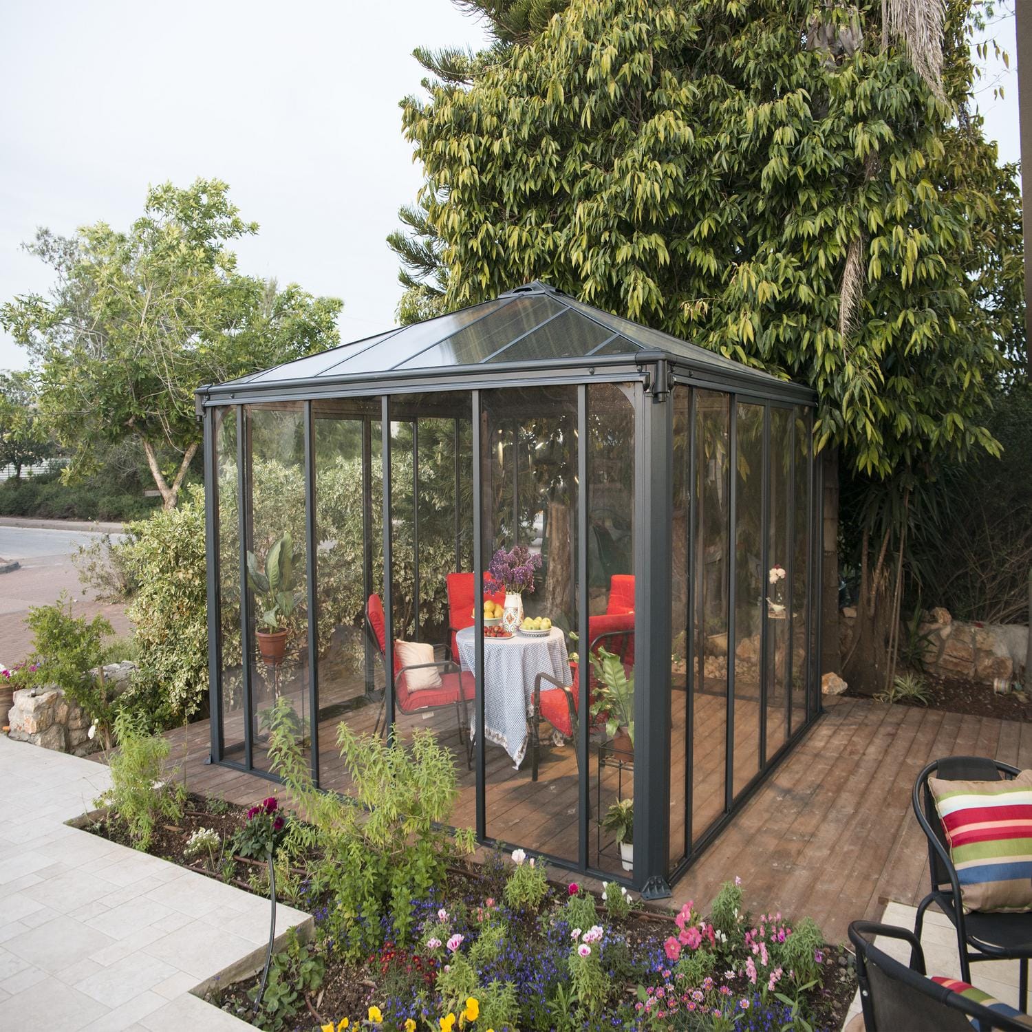 Palram - Canopia | Ledro Enclosed Gazebo - Gray - HG9190