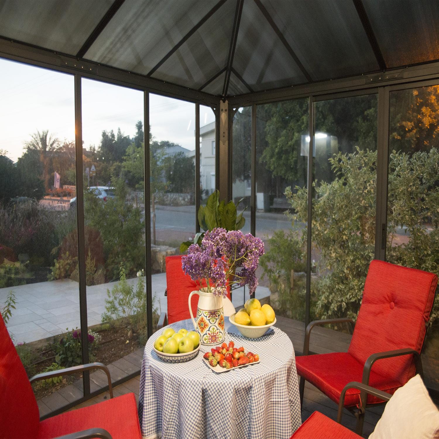 Palram - Canopia | Ledro Enclosed Gazebo - Gray - HG9190