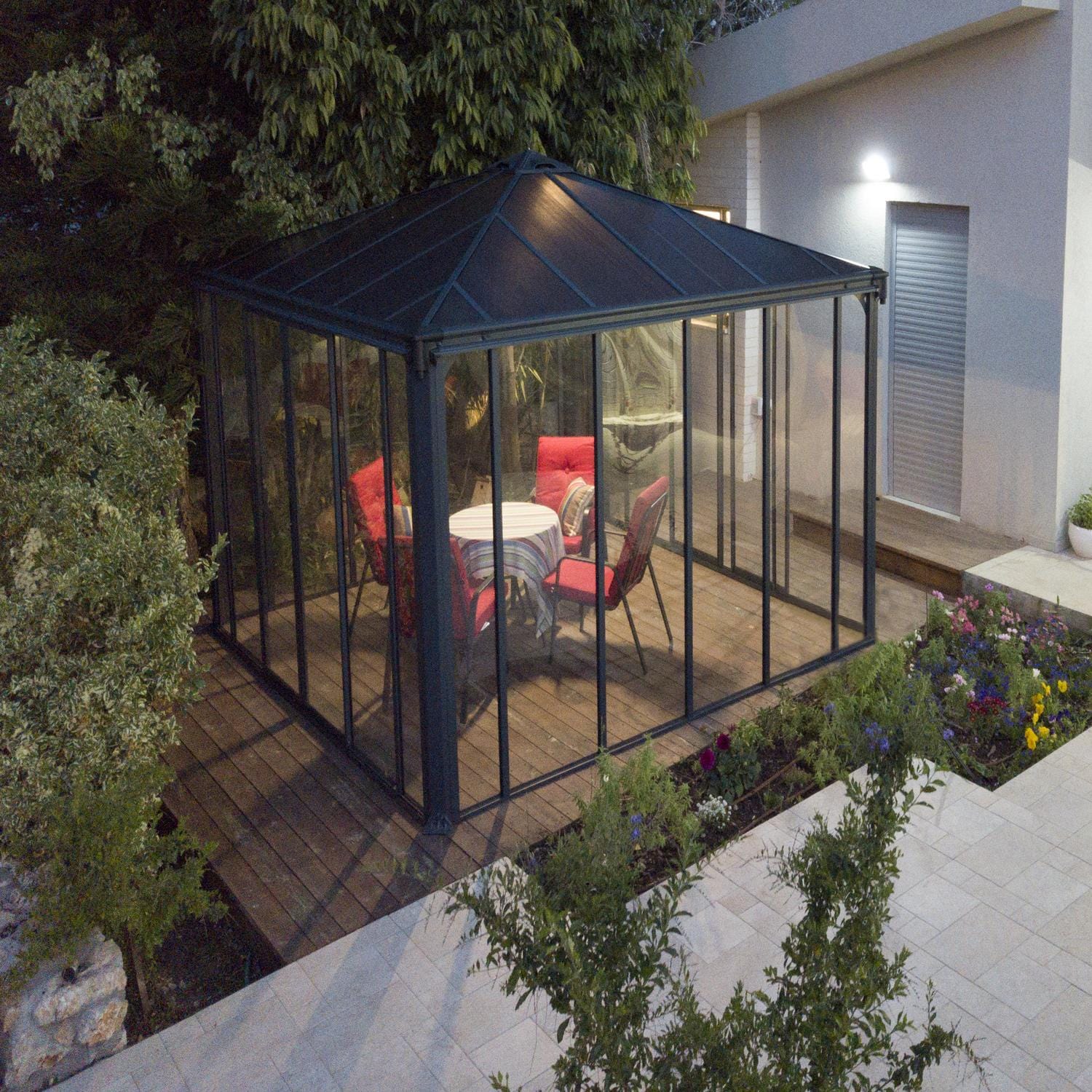 Palram - Canopia | Ledro Enclosed Gazebo - Gray - HG9190