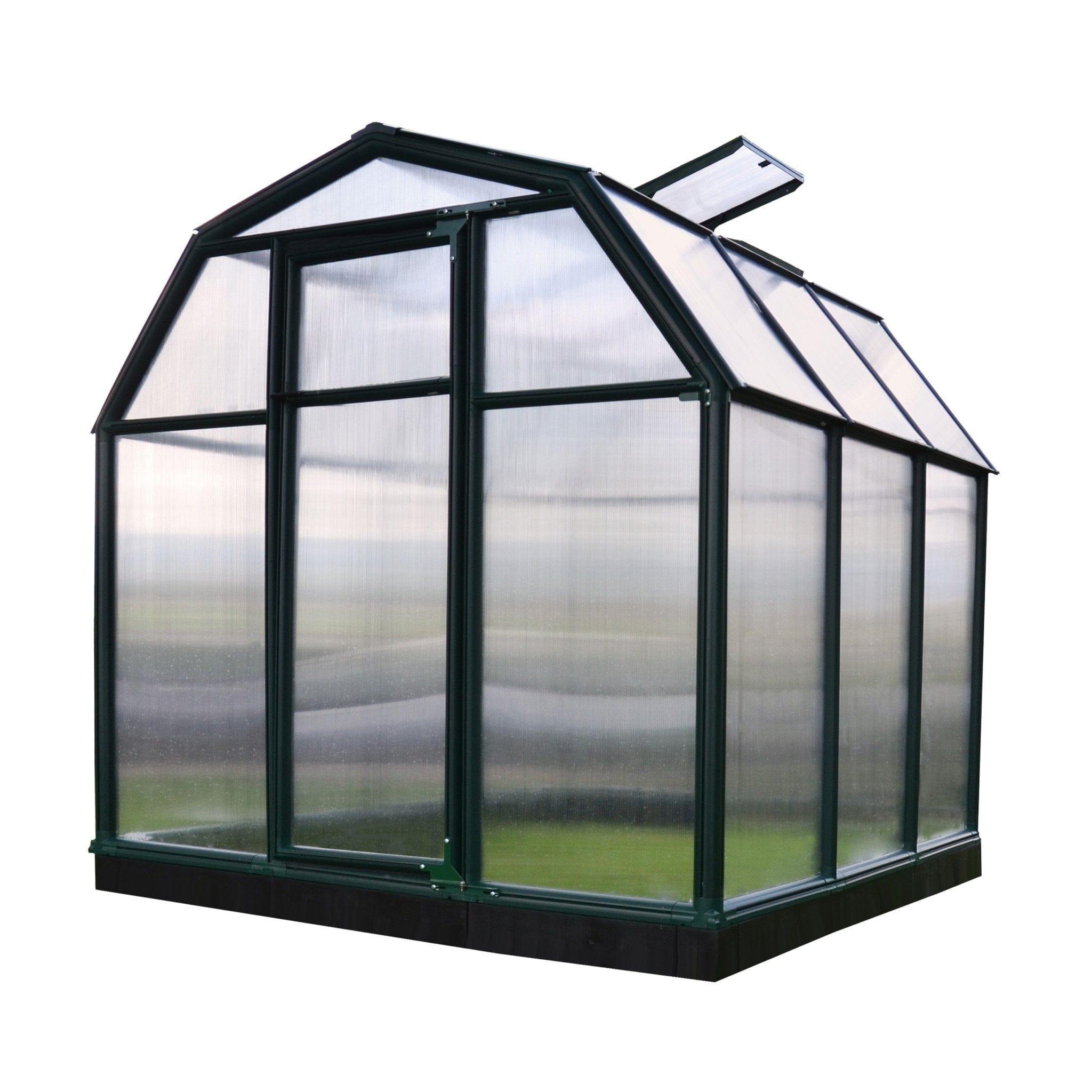 Palram - Canopia | EcoGrow Greenhouse Kit - 6 Ft Wide - Green With 6mm Twin-wall Polycarbonate Glazing - HG7006