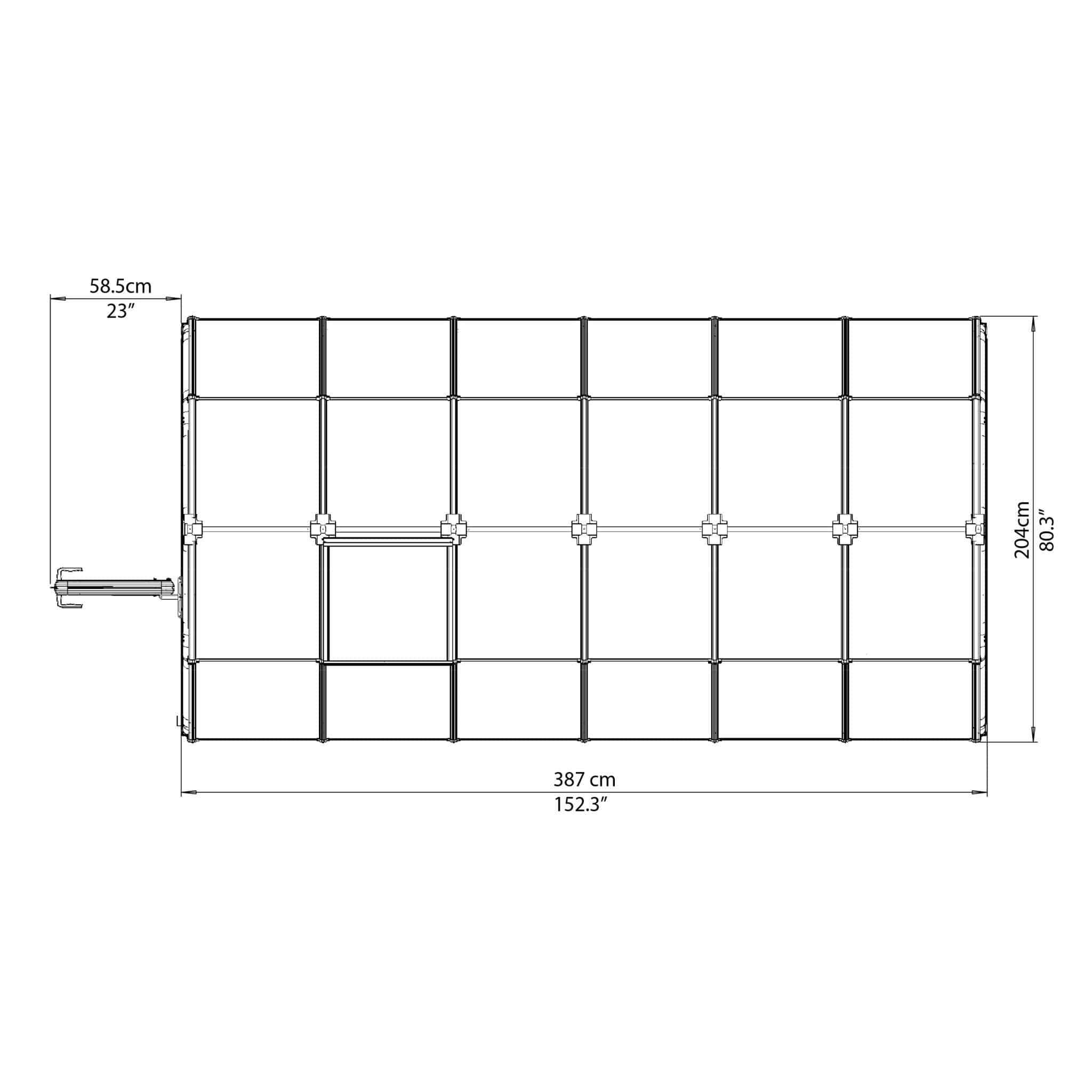 Palram - Canopia | EcoGrow Greenhouse Kit - 6 Ft Wide - Green With 6mm Twin-wall Polycarbonate Glazing - HG7006