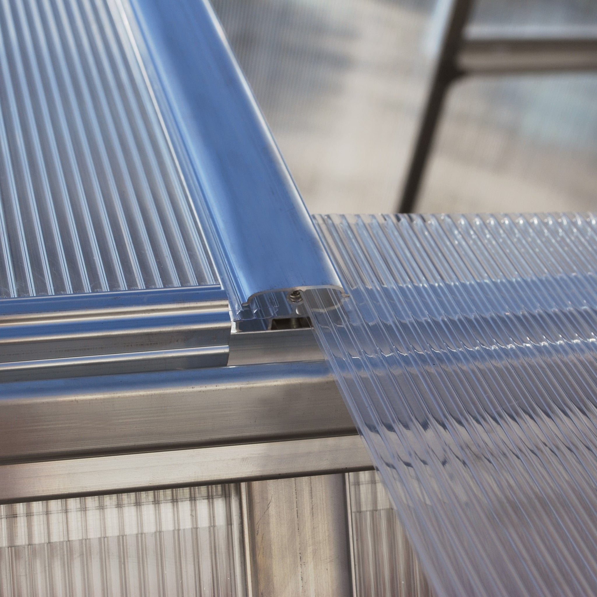 Palram - Canopia | Essence Greenhouse Kit - Silver With 4mm Twin-wall Polycarbonate Glazing - HG5812