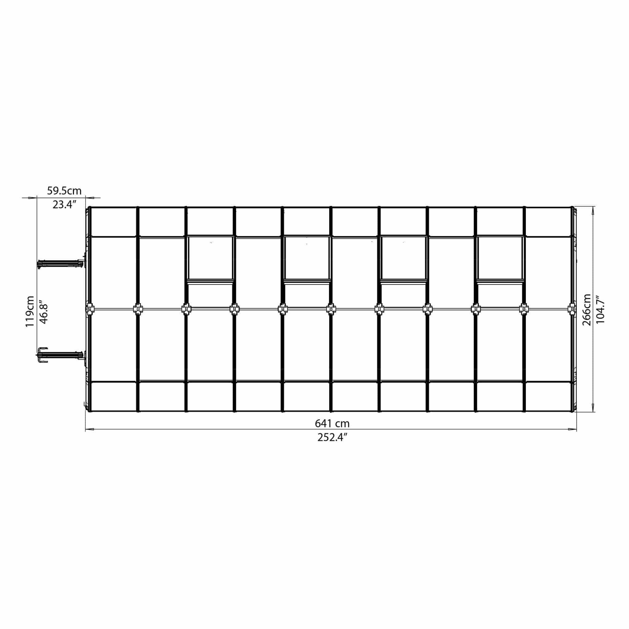 Palram - Canopia | Hobby Gardener Greenhouse Kit - 8 Ft Wide - Green With 6mm Twin-wall Polycarbonate Glazing - HG7108