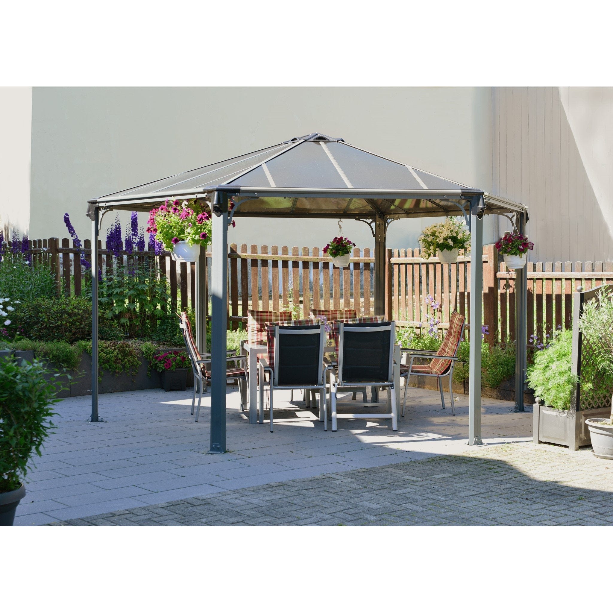 Palram - Canopia | Monaco Hexagon Garden Gazebo 13'X15' - HG9160