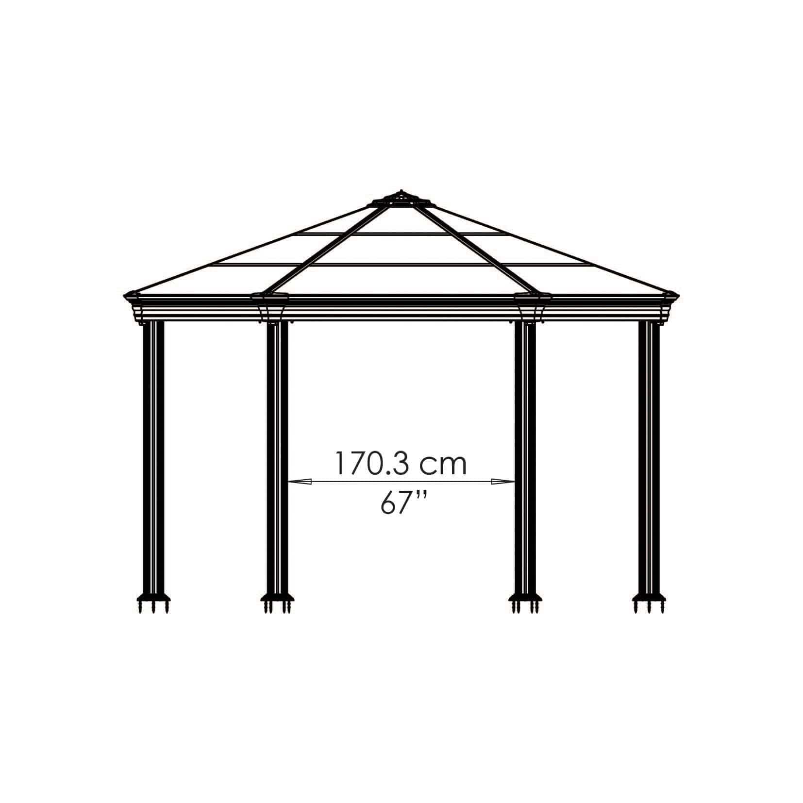 Palram - Canopia | 12x14 ft Roma Garden Gazebo - HG9180