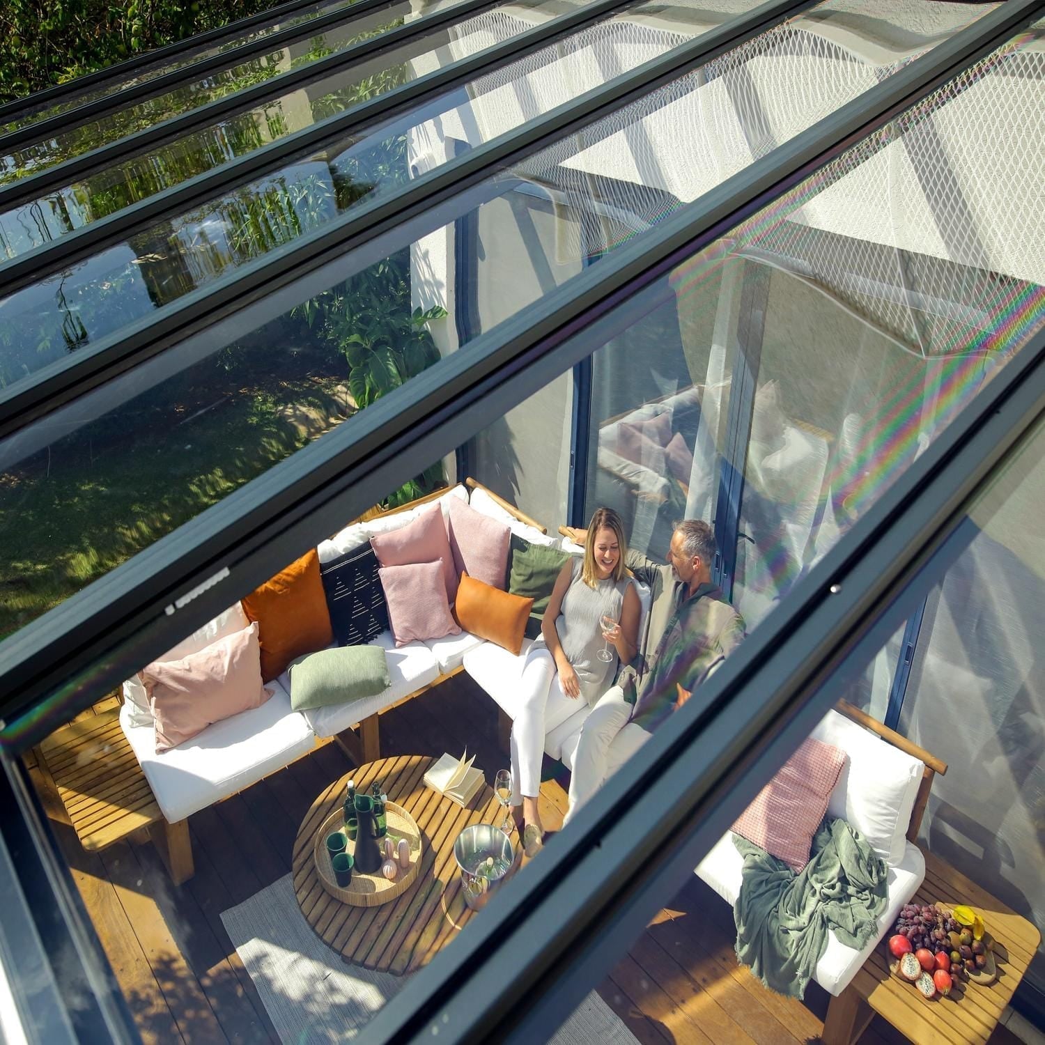 Palram - Canopia | Stockholm 11x17 ft Patio Cover - Gray/Clear - HG9455