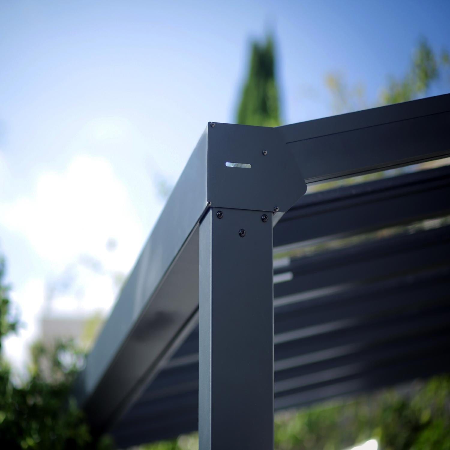 Palram - Canopia | Stockholm 11x24 ft Patio Cover - Gray/Clear - HG9463
