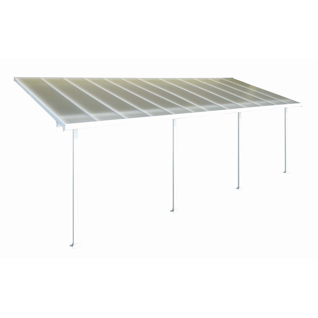 Palram - Canopia | 13 ft Wide Feria Patio Cover - White Clear - HG9214