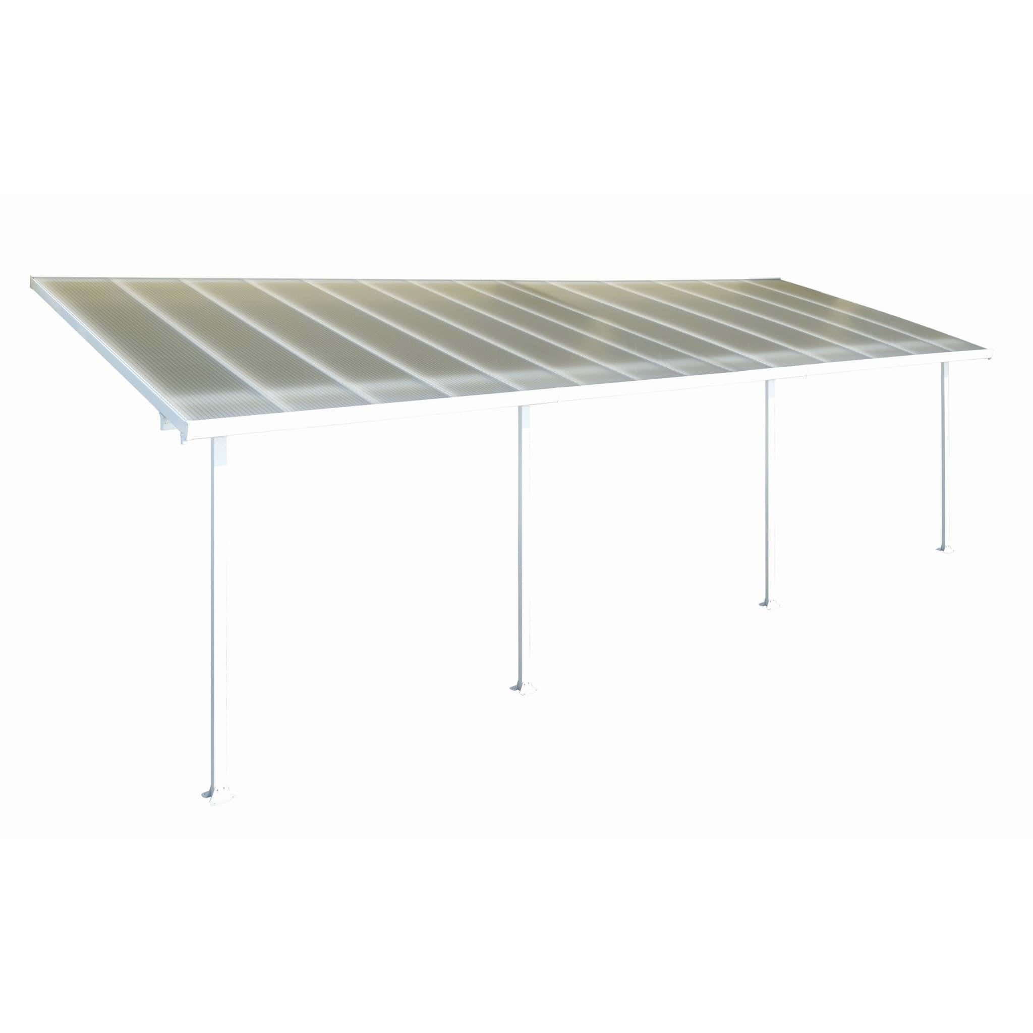 Palram - Canopia | 13 ft Wide Feria Patio Cover - White Clear - HG9214
