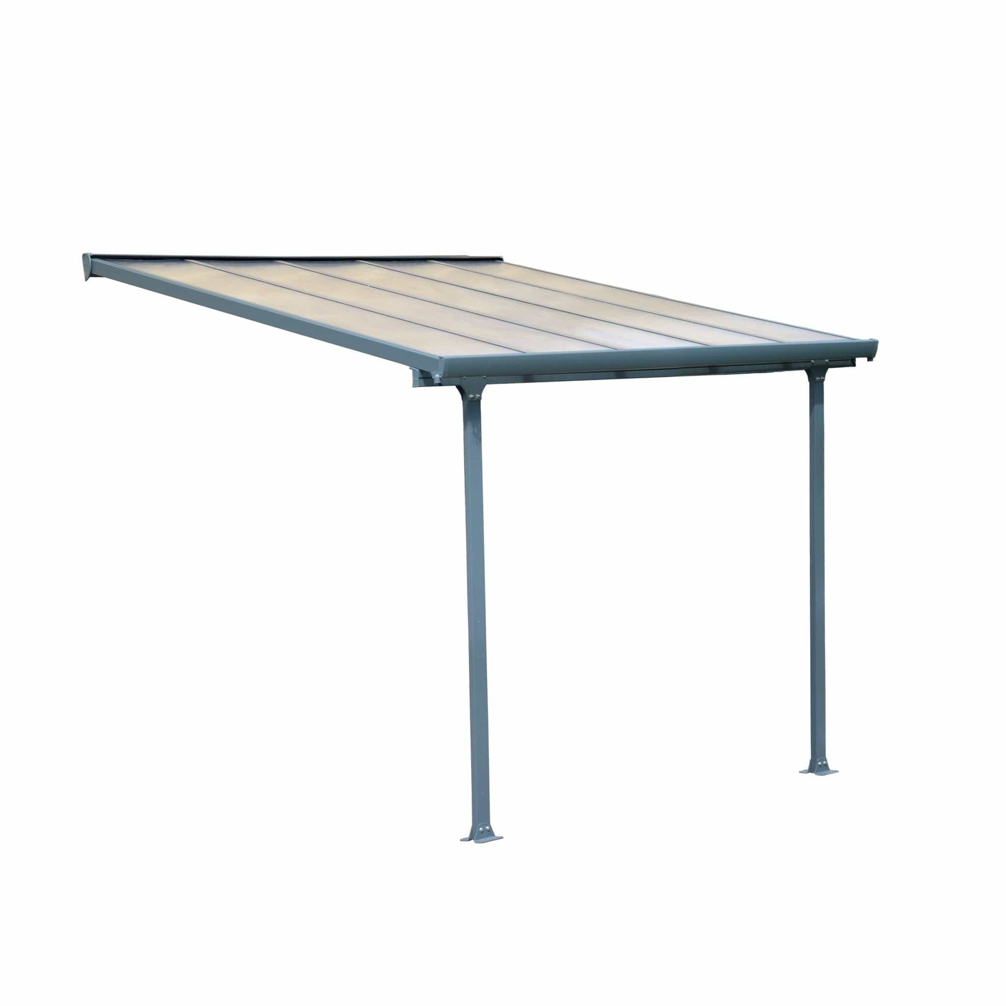 Palram - Canopia | 10 Ft Wide Feria Patio Cover - Gray Clear - HG9410