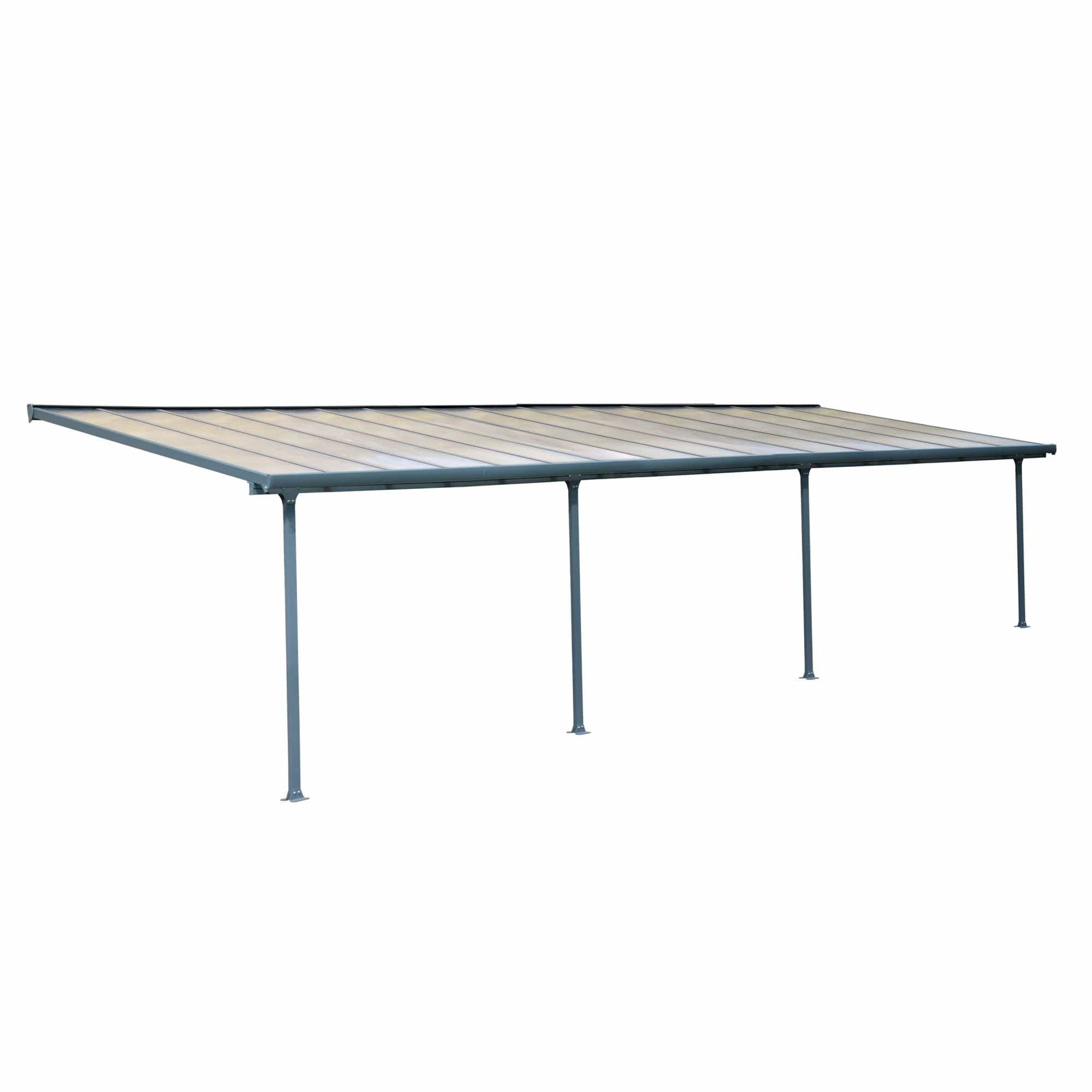 Palram - Canopia | 10 Ft Wide Feria Patio Cover - Gray Clear - HG9410