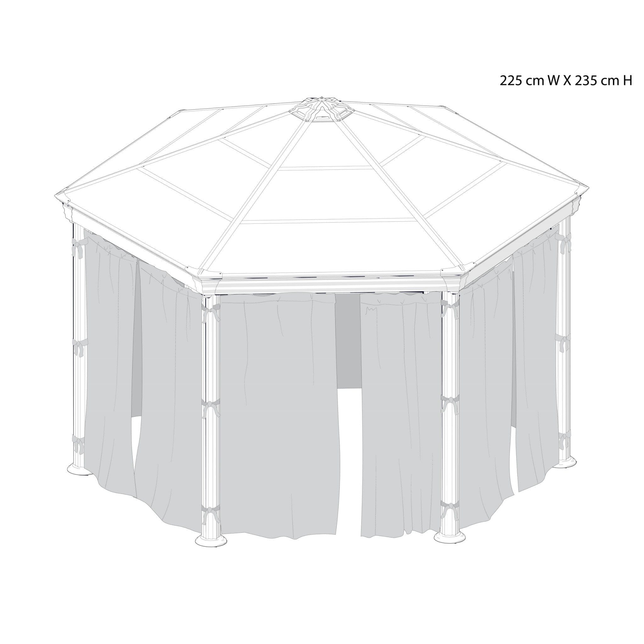Palram - Canopia | Roma Gazebo Curtain set - 6 Piece - HG1057