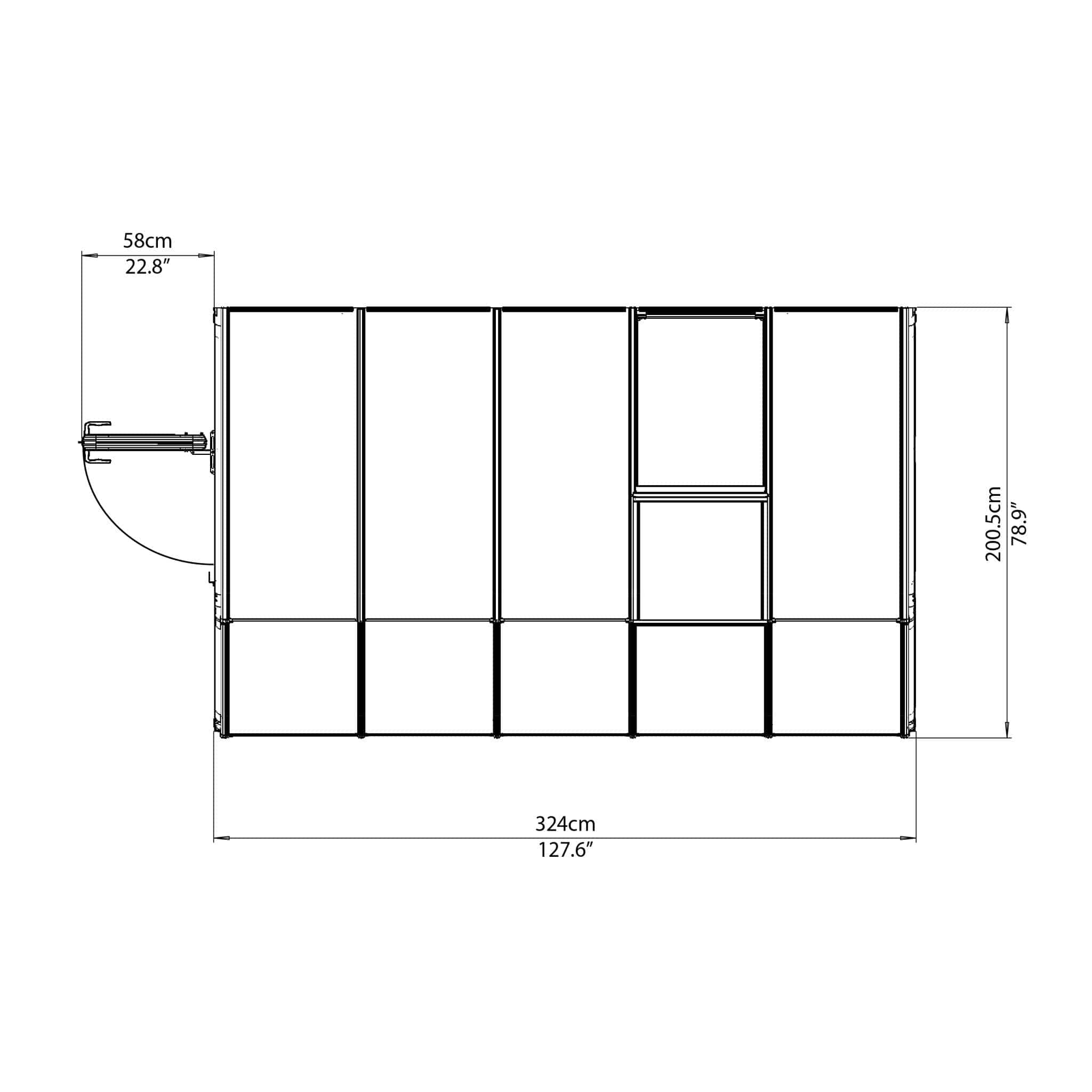 Palram - Canopia | Sun Room Six Sunroom Enclosure, Lean To Greenhouse Kit - HG7506