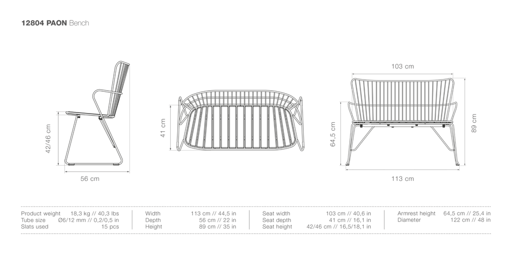 HOUE PAON Outdoor Bench - Procure Décor