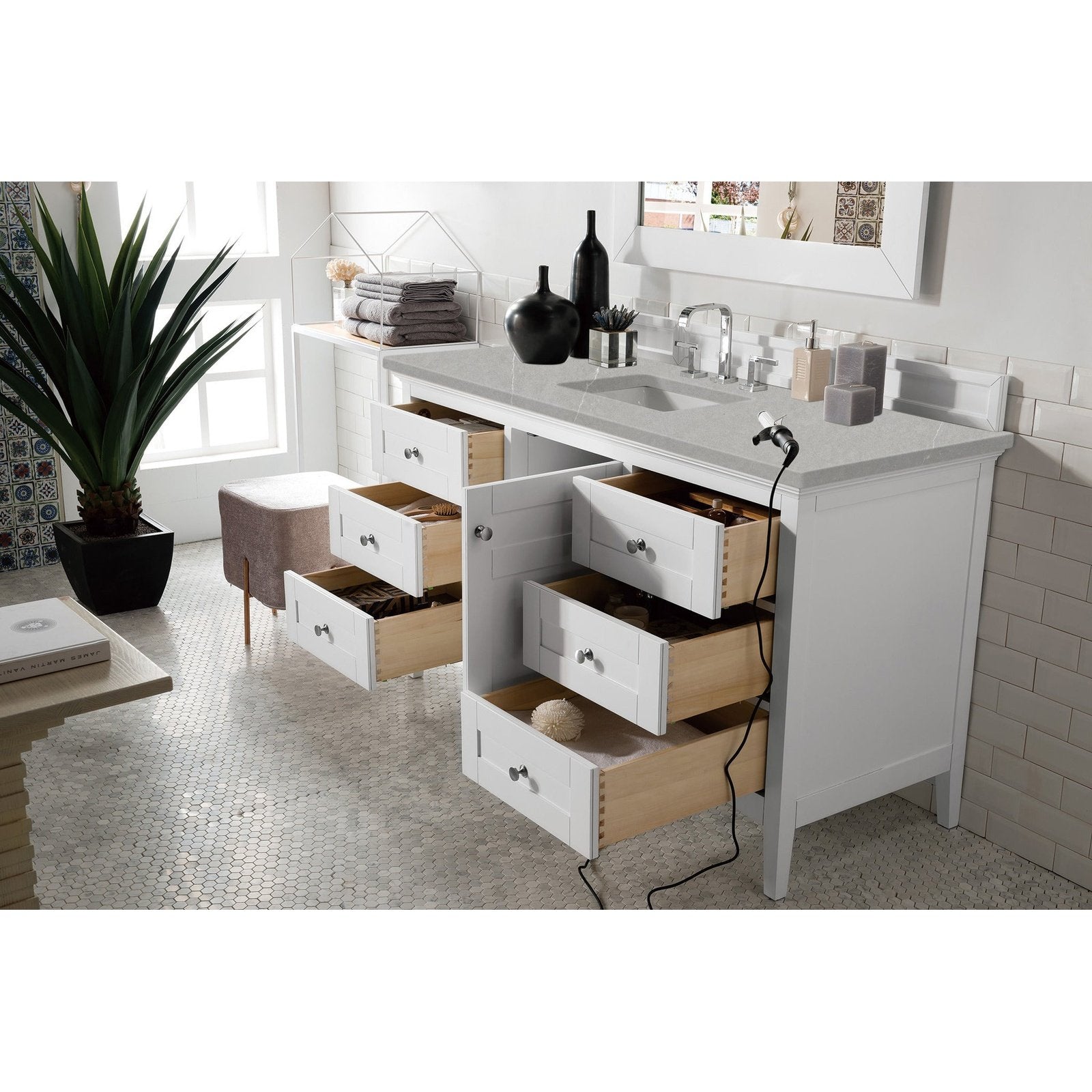 James Martin Vanities Palisades 60" Single Vanity - 527-V60S-BW-3AF