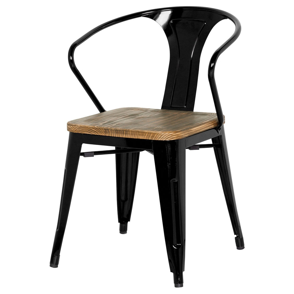 New Pacific Direct Metropolis Metal Arm Chair, (Set of 4) 938730-B - 938730-B