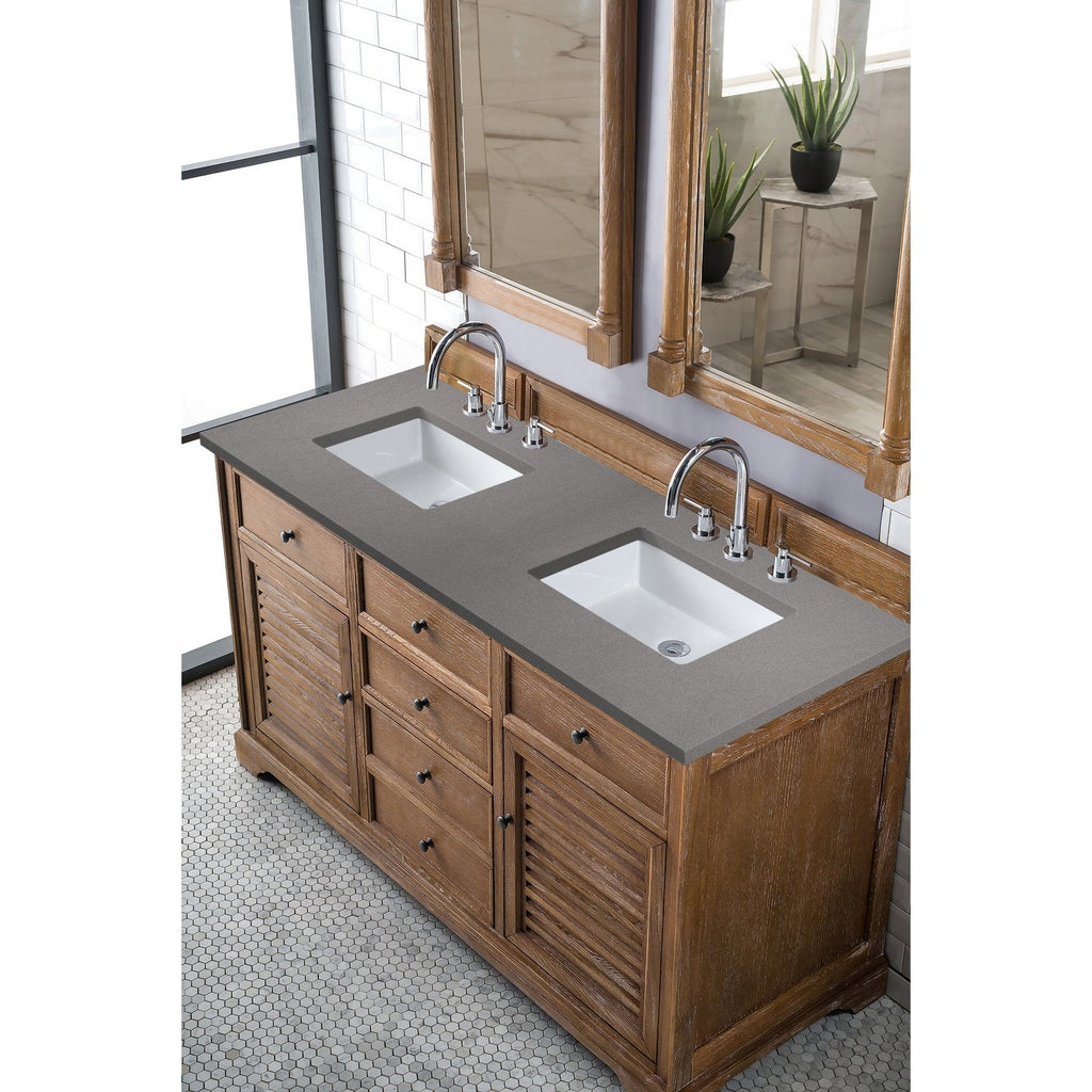 James Martin Vanities Savannah 60" Driftwood Double Vanity - 238-104-5611-3AF