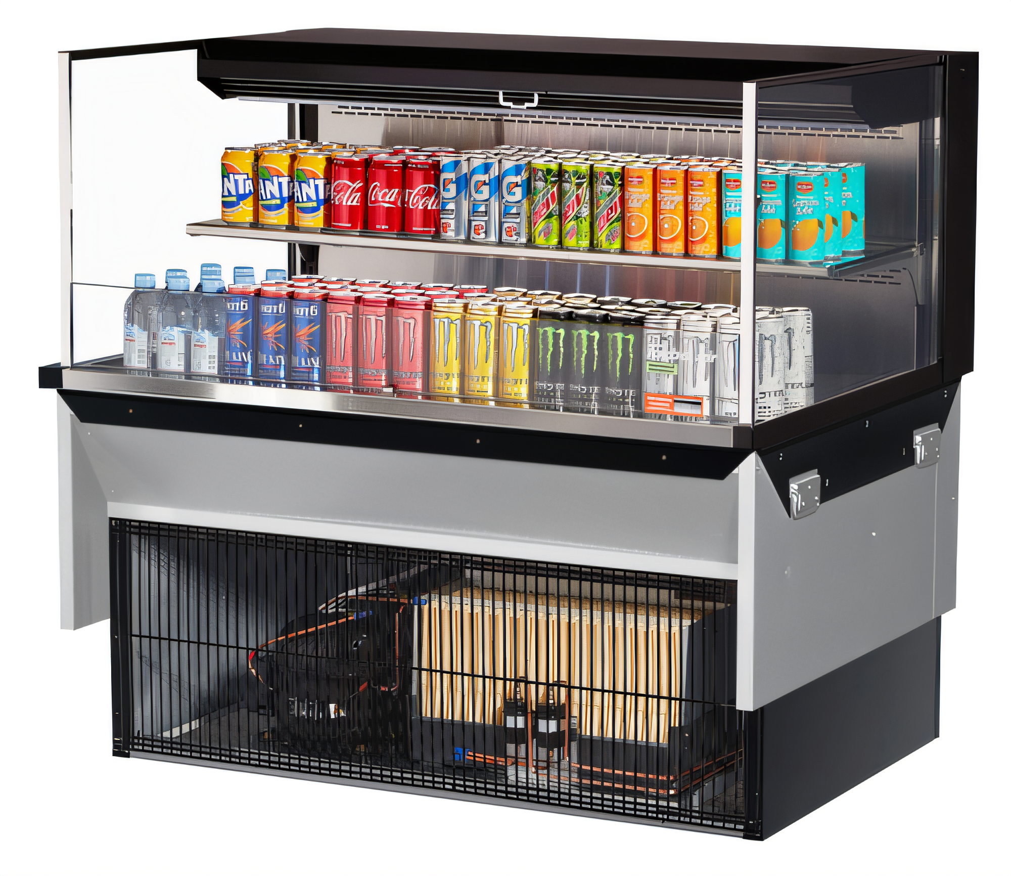 Turbo Air TOM-48L-UF-W(B)-2SI-N Countertop Refrigerated Display Cases - TOM-48L-UF-W(B)-2SI-N