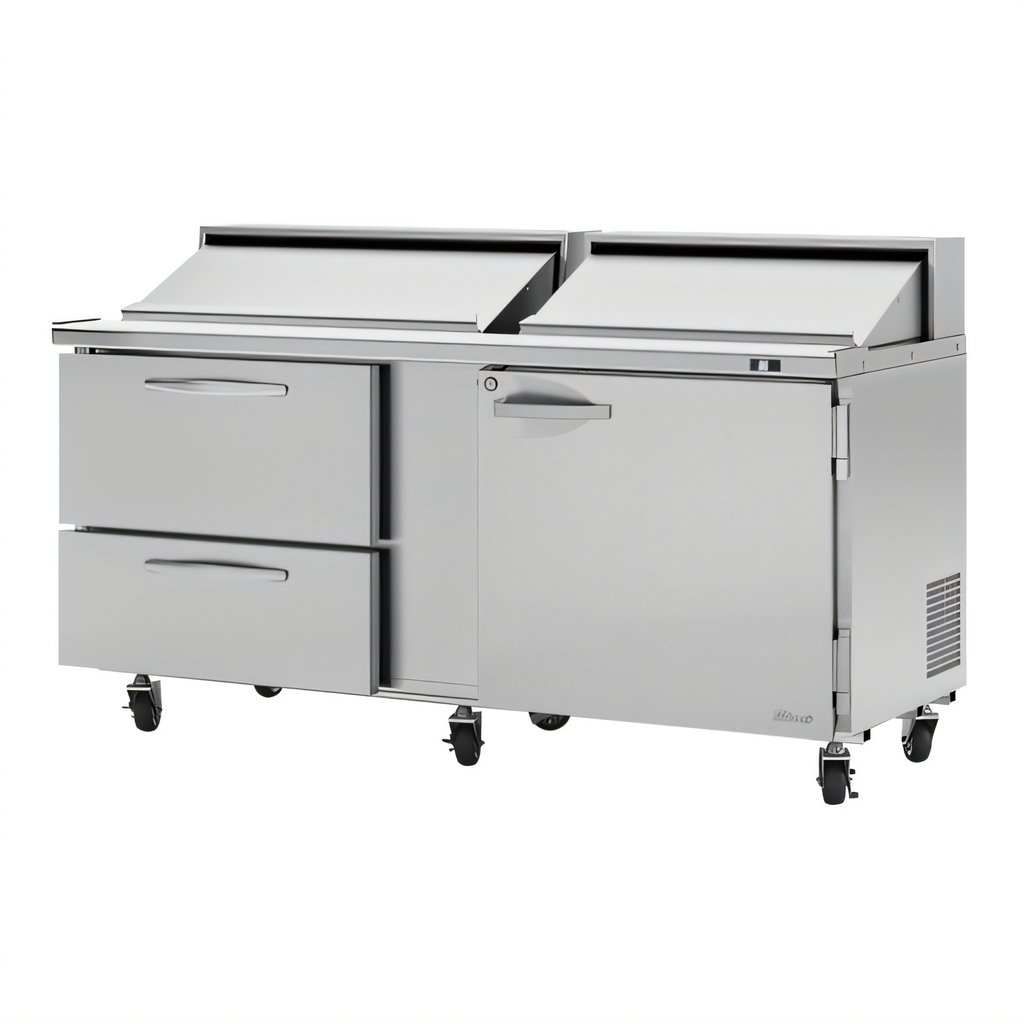 Turbo Air PST-72-D2R(L)-N PRO Prep Tables - PST-72-D2R(L)-N
