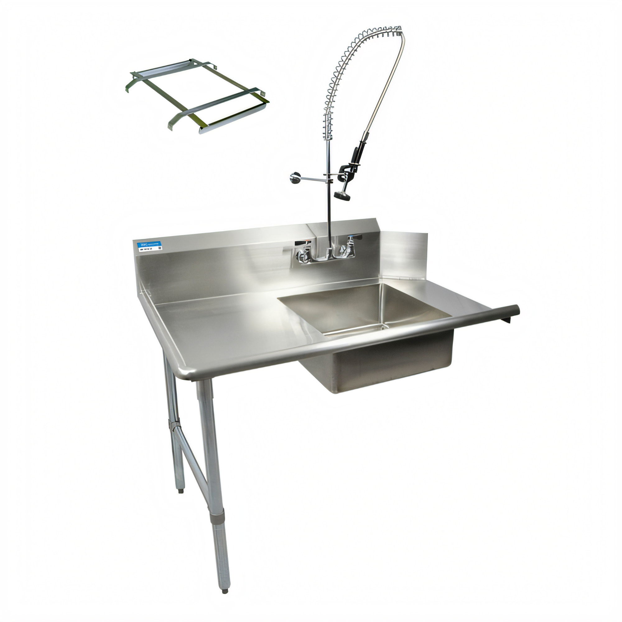 BK Resources BKSDT-72-L-P2-G Compartment Sinks - BKSDT-72-L-P2-G