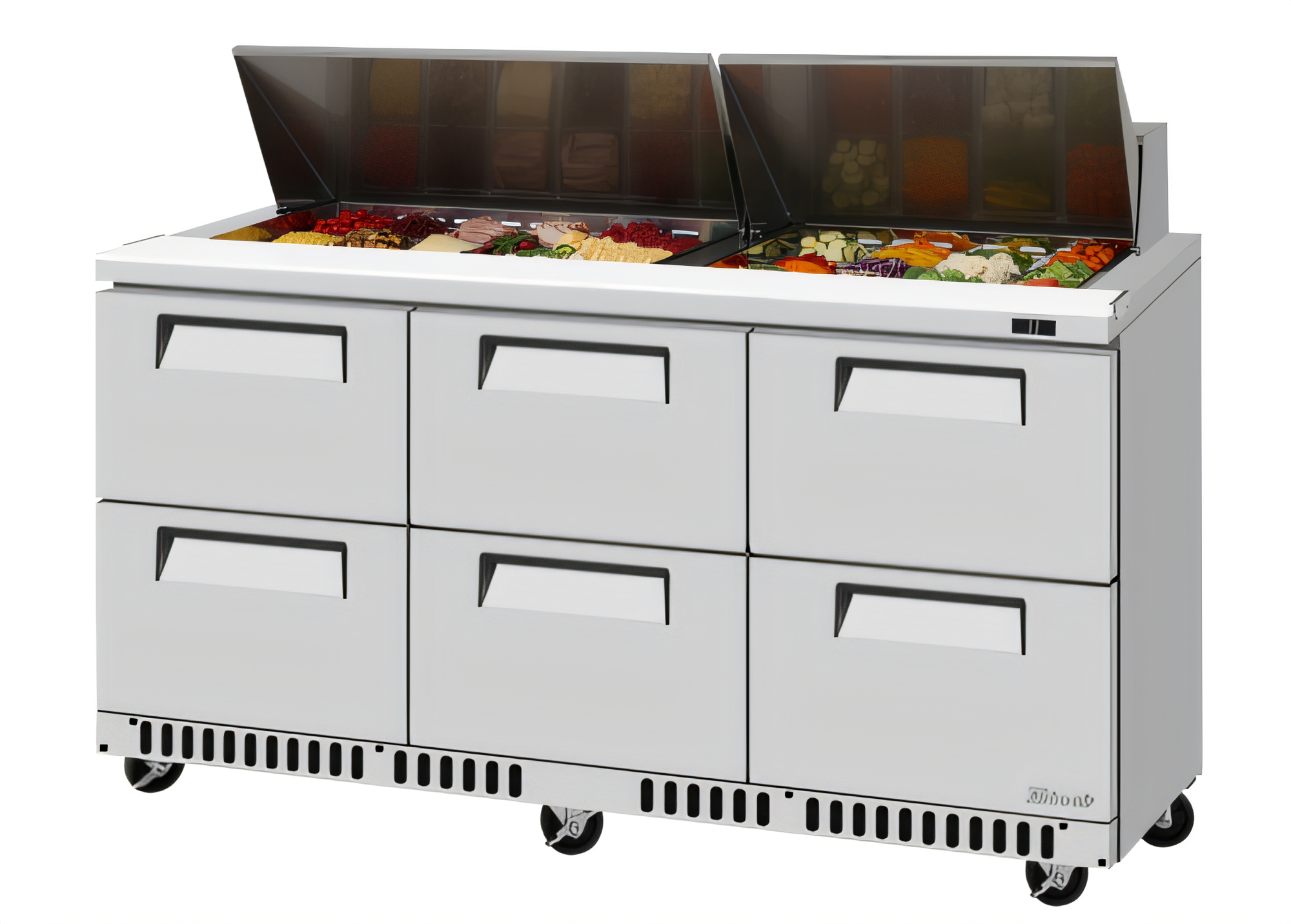 Turbo Air TST-72SD-D6-FB-N Super Deluxe Prep Tables - TST-72SD-D6-FB-N