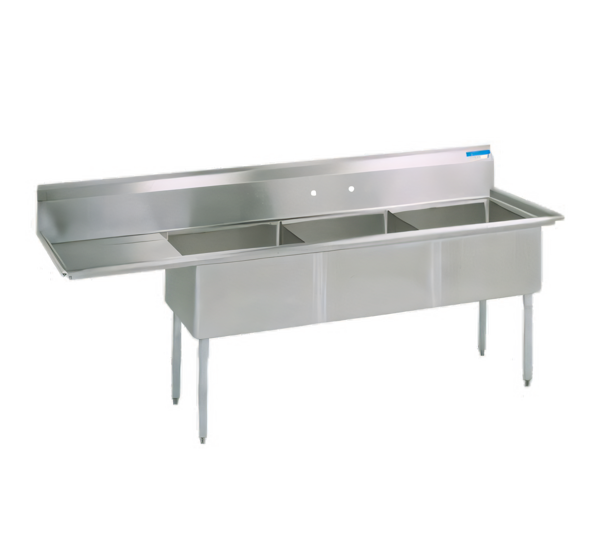BK Resources BKS-3-18-12-18LS Compartment Sinks - BKS-3-18-12-18LS
